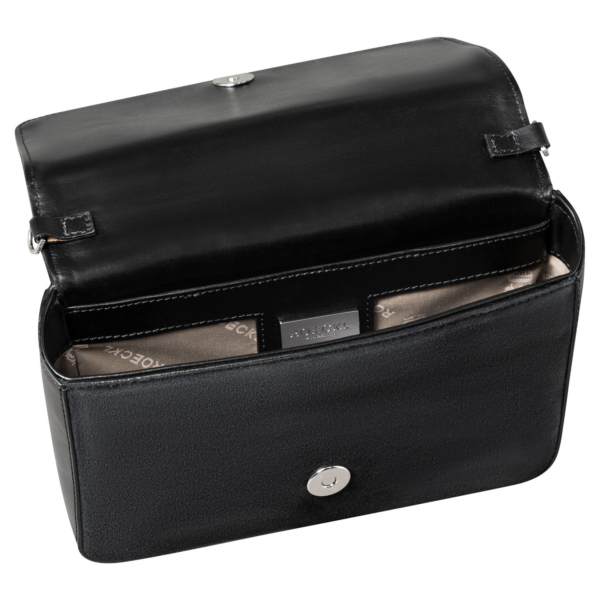Roeckl Umhängetasche VRONI, Veloursledertasche mit Stickerei