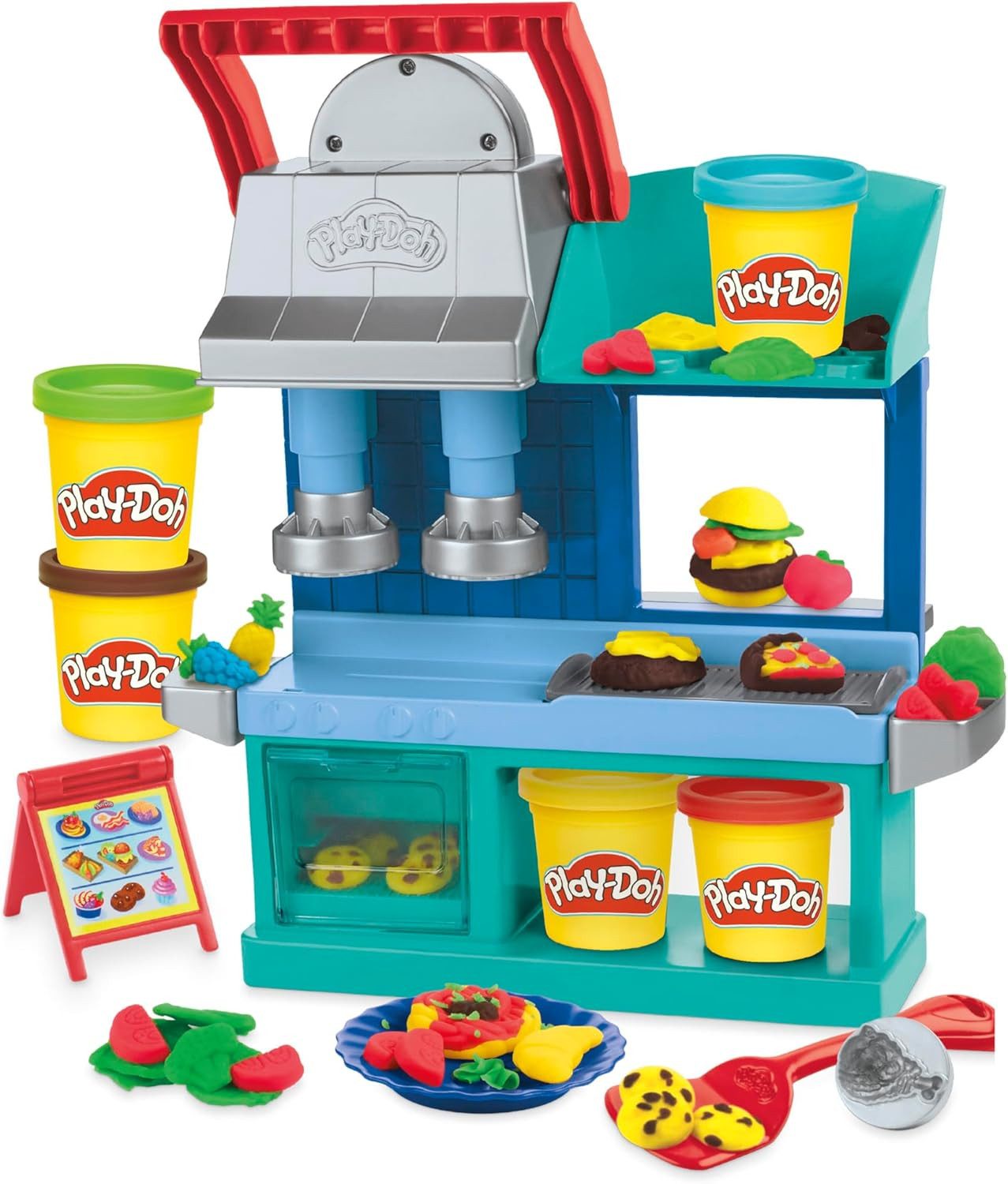 Hasbro Spiel Play-Doh Kreativbox Buntes Restaurant - 30+ Werkzeuge & Knete