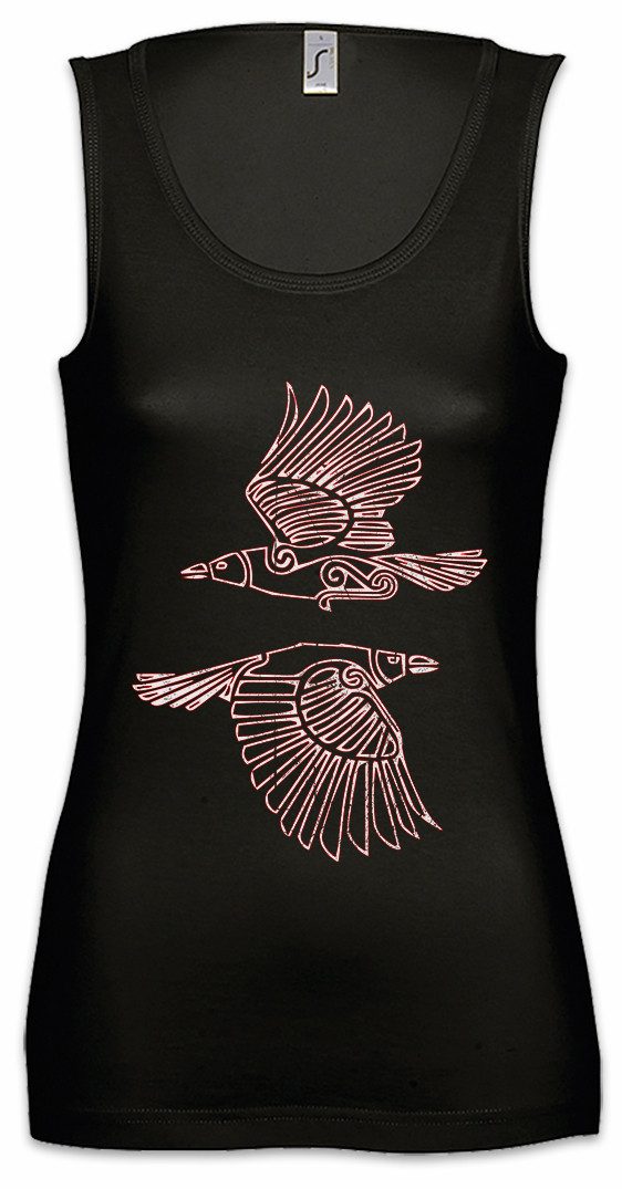 Tanktop Hugin And Munin III Ärmelloses Damen T-Shirt Odin Thor Norse Vikings