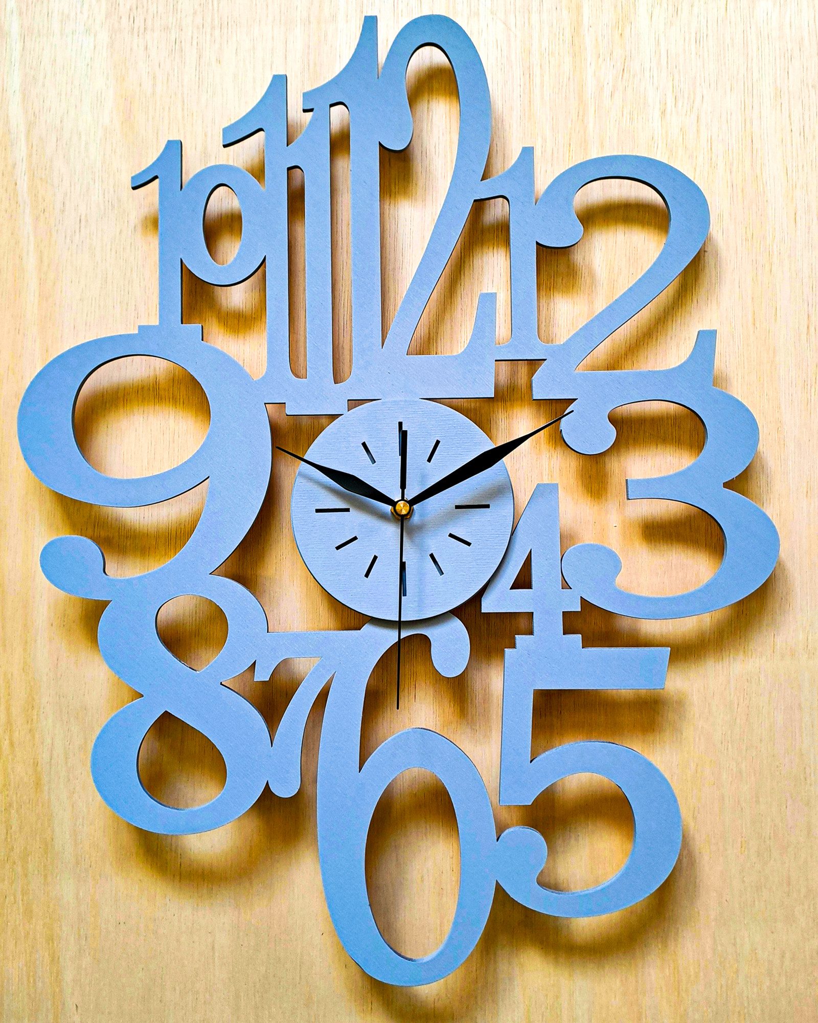 ORNAMENTI Wanduhr Handmade, grosse,modern, geometrisch, holz, minimalistisc günstig online kaufen