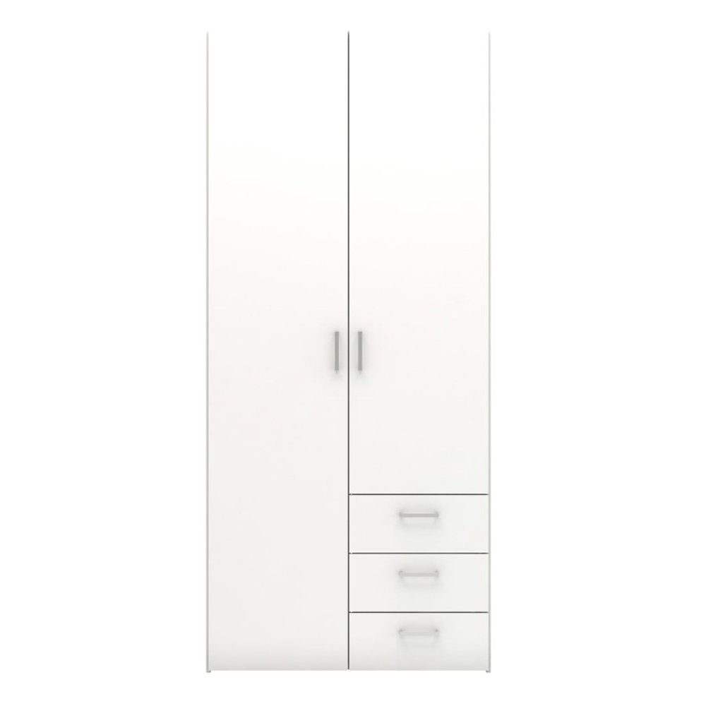 ebuy24 Kleiderschrank Spell Kleiderschrank B 2 Türen und 3 Schubladen. W