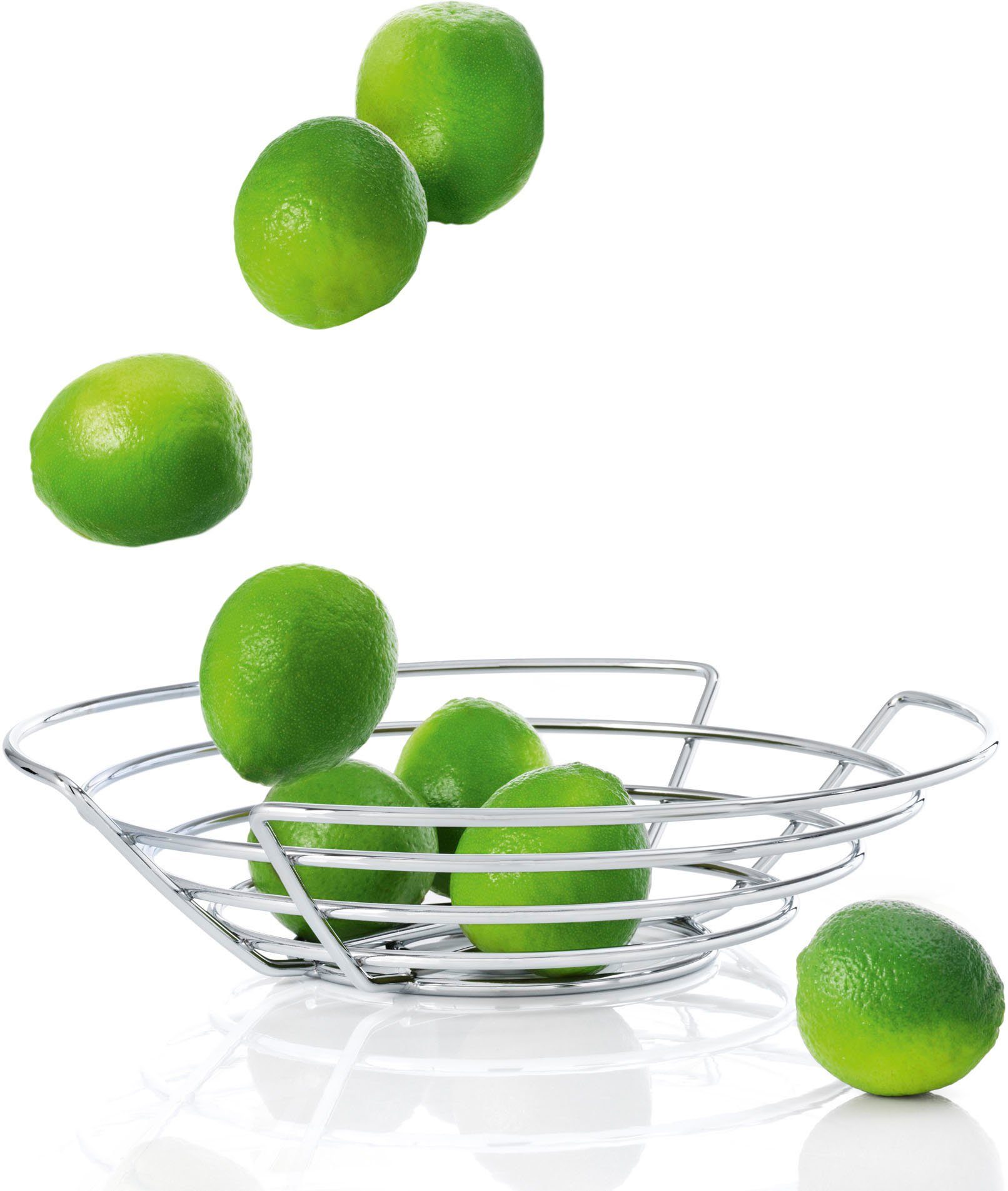 blomus Drahtkorb WIRES, Obstkorb aus Stahlgeflecht Ø 30 cm