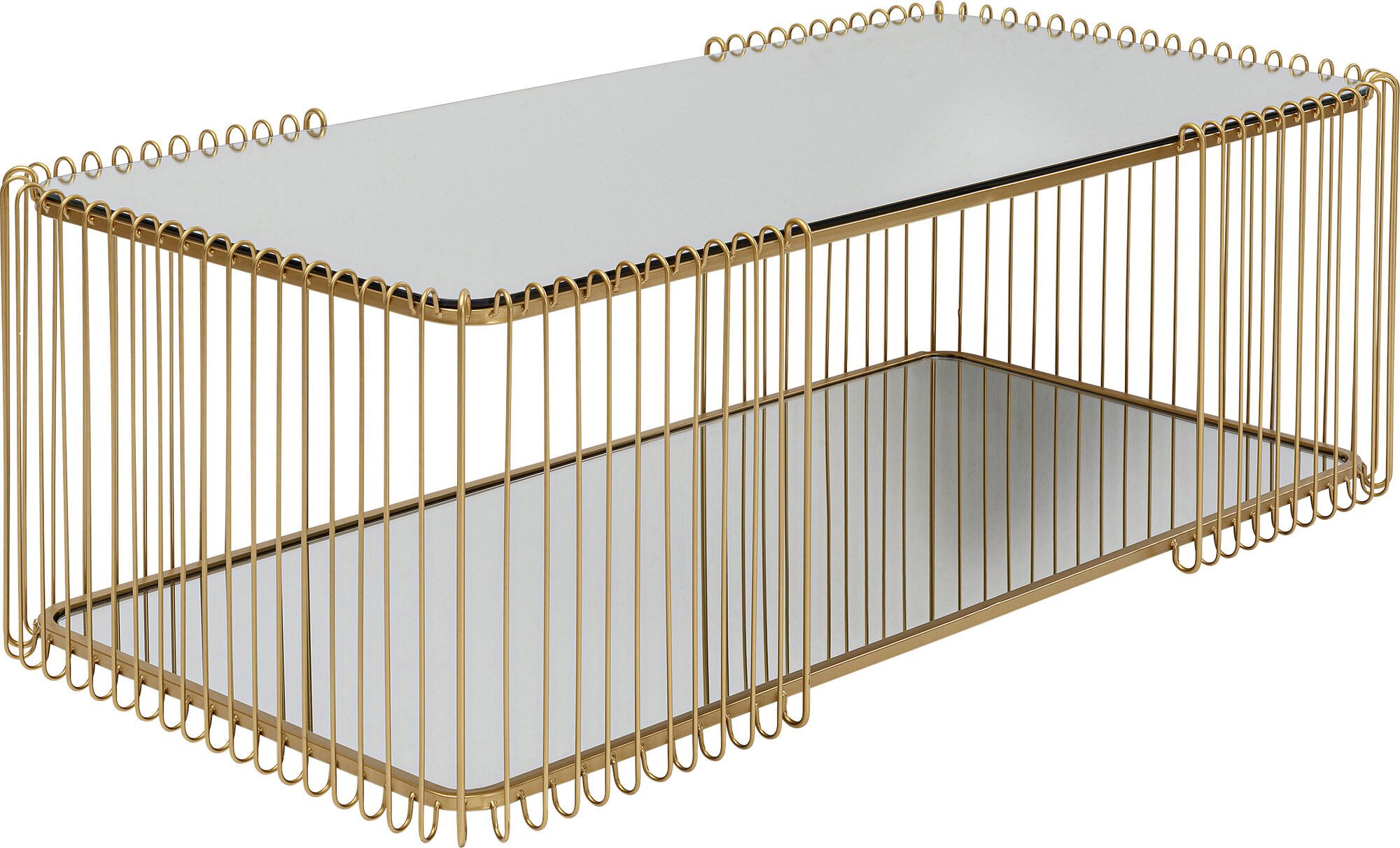 Kare Design Couchtisch Wire Double, mit 2 Ablagen