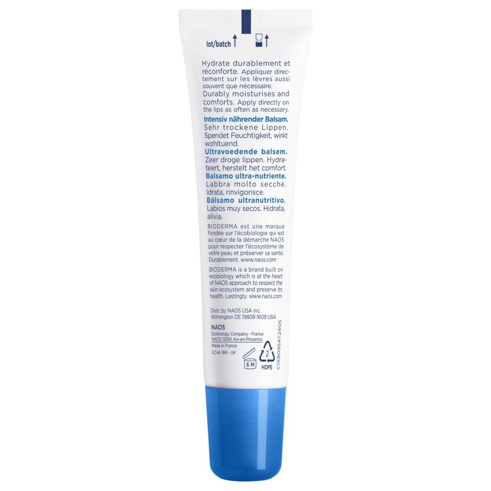 Bioderma Lippenbalsam Atoderm Levres Baume Lippen-Pflegebalsam, reparierend, beruhigend, intensiv pflegend