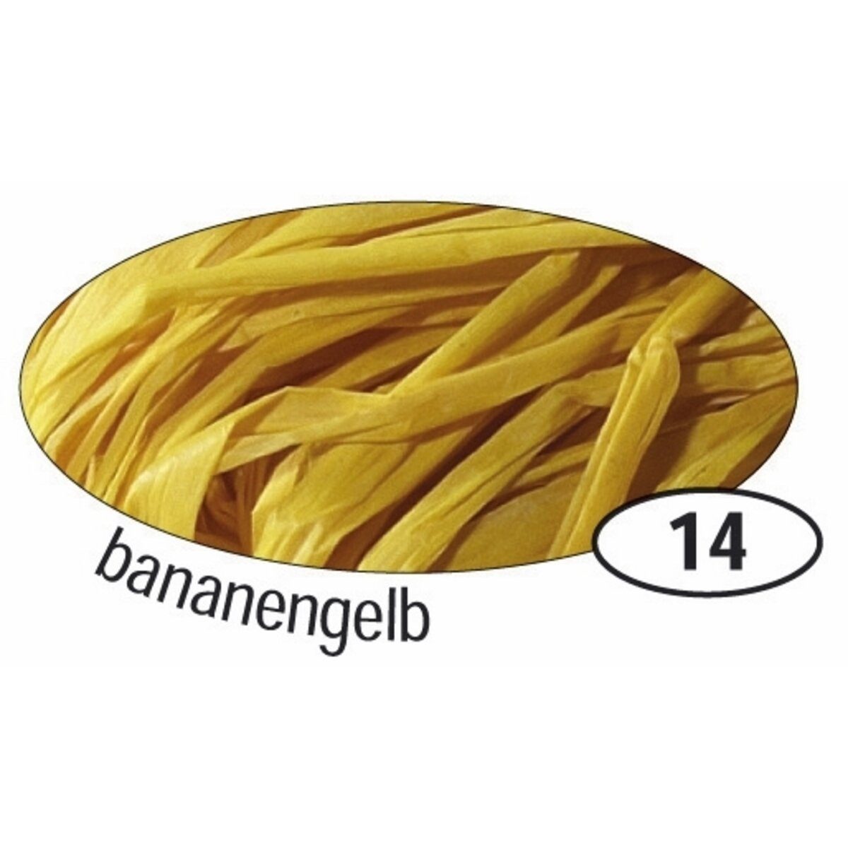 Folia Bastelfilz Naturbast Raffia - matt bananengelb 50 g.