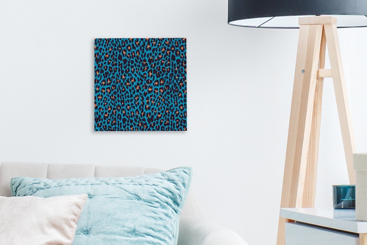 OneMillionCanvasses® Leinwandbild Pantherdruck - Schlafzimmer - (1 Tier Leinwand Bilder Wohnzimmer Design, für St)