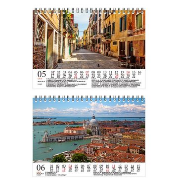 Seelenzauber Tischkalender Reisezauber Venedig DIN A5 Tischkalender für 2023 Italien - Seelenzaub