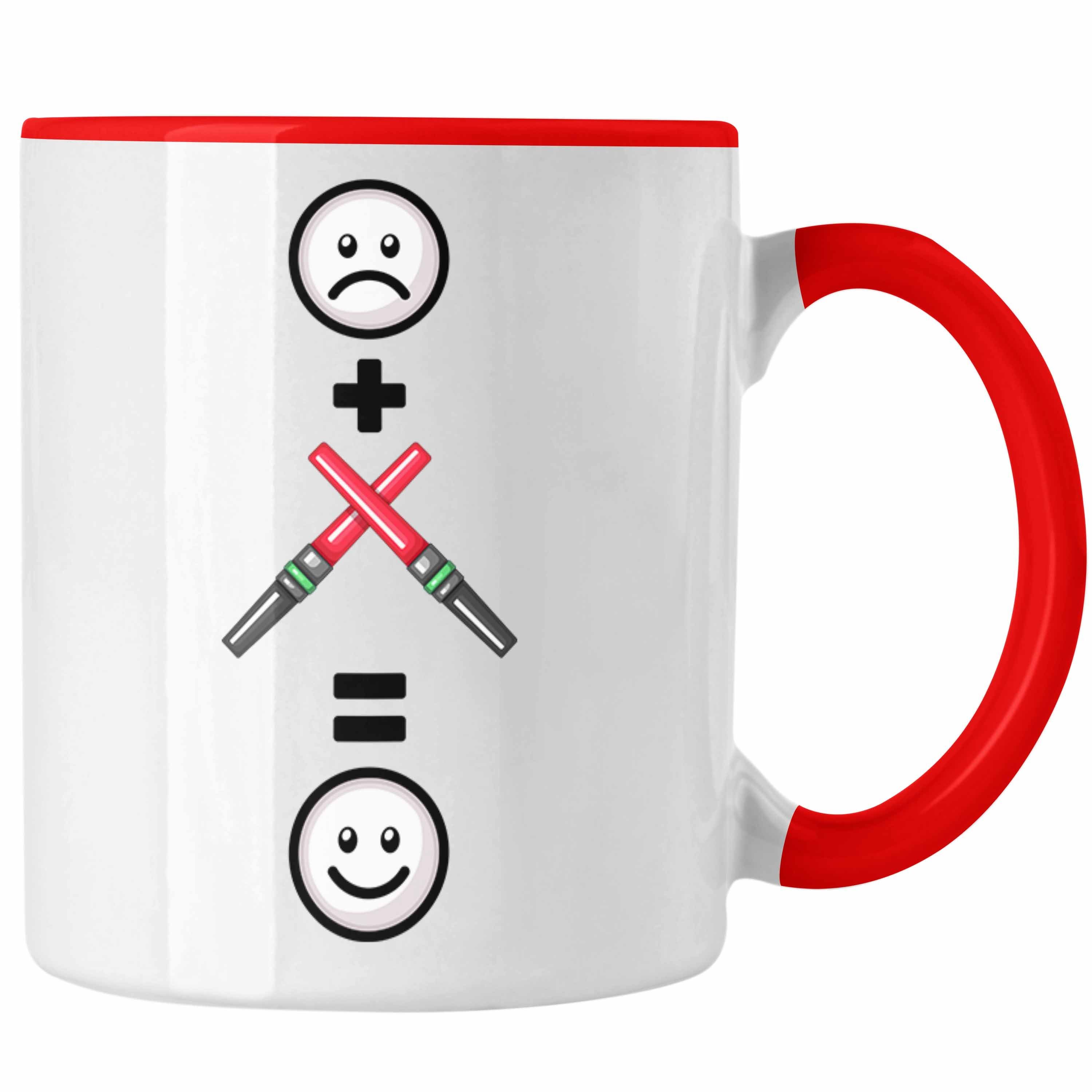 Trendation Tasse Fluglotse Tasse Geschenk Geschenkidee :(Flug für Lustige Fluglotsen Rot