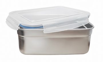 Stolz GmbH Lunchbox LUNCHBOX 1,8L Edelstahl 4-Fach Klickverschluss luftdicht Brotdose 06, auslaufsicher Proviantdose Frischhaltedosen Frischhaltebox