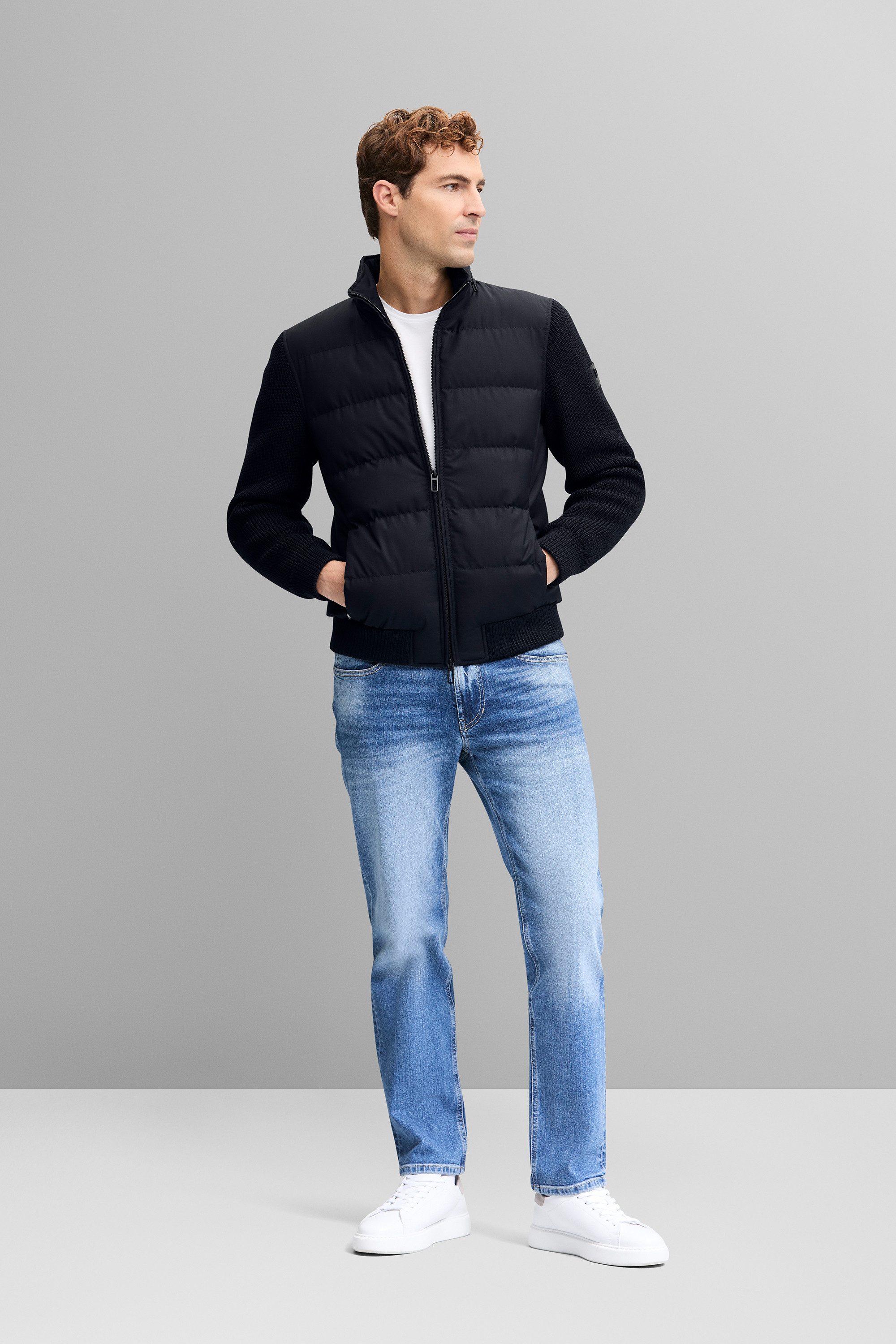 Digel Winterjacke Draco (1-St) “Animal free” Kunstdaunenfüllung, maskuliner Strick an den Ärmel