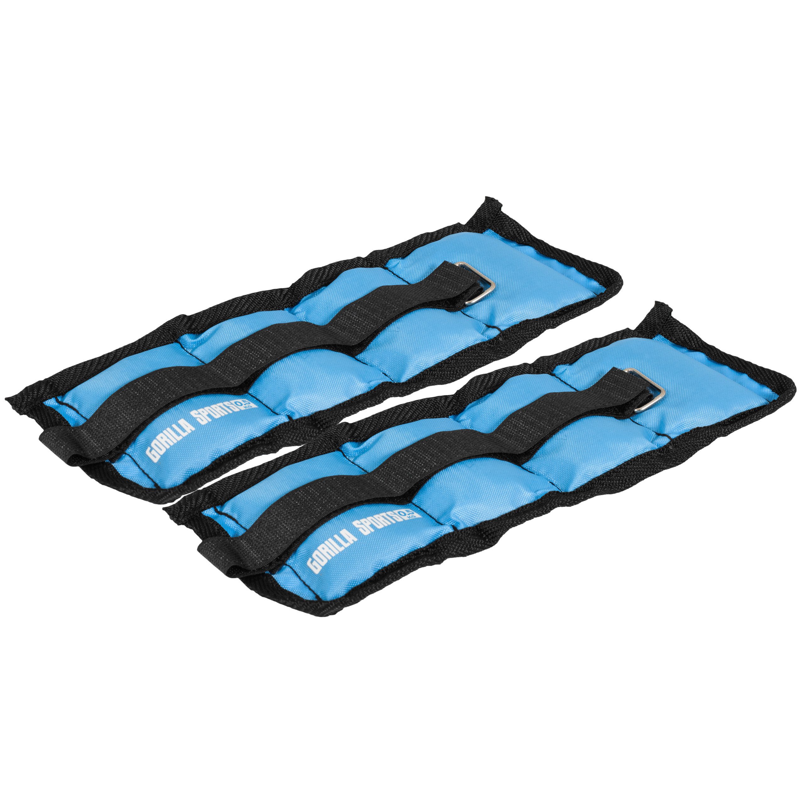 GORILLA SPORTS Zusatzgewichte Gewichtsmanschetten 2er Set Laufgewichte Fußgewichte Handgelenke, 1 kg