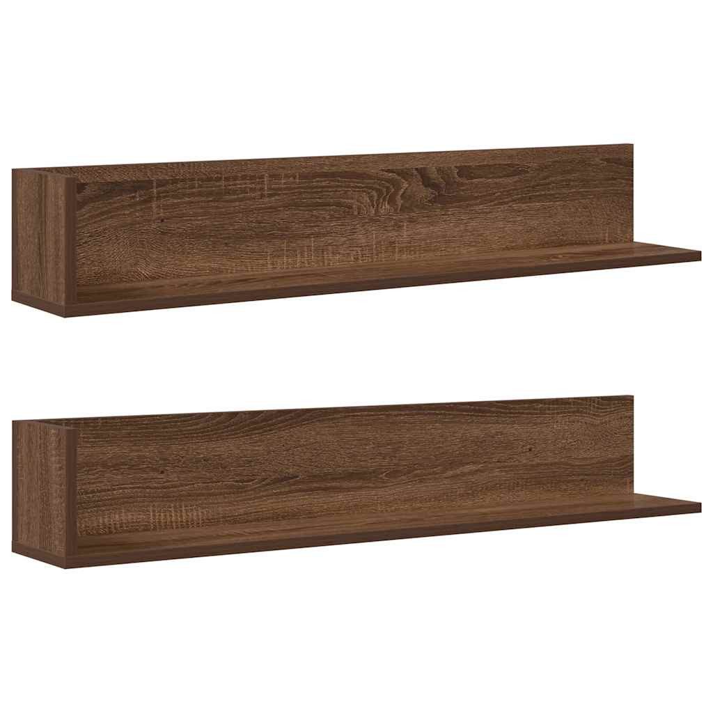 vidaXL Regal Wandregale 2 Stk. Braun günstig online kaufen