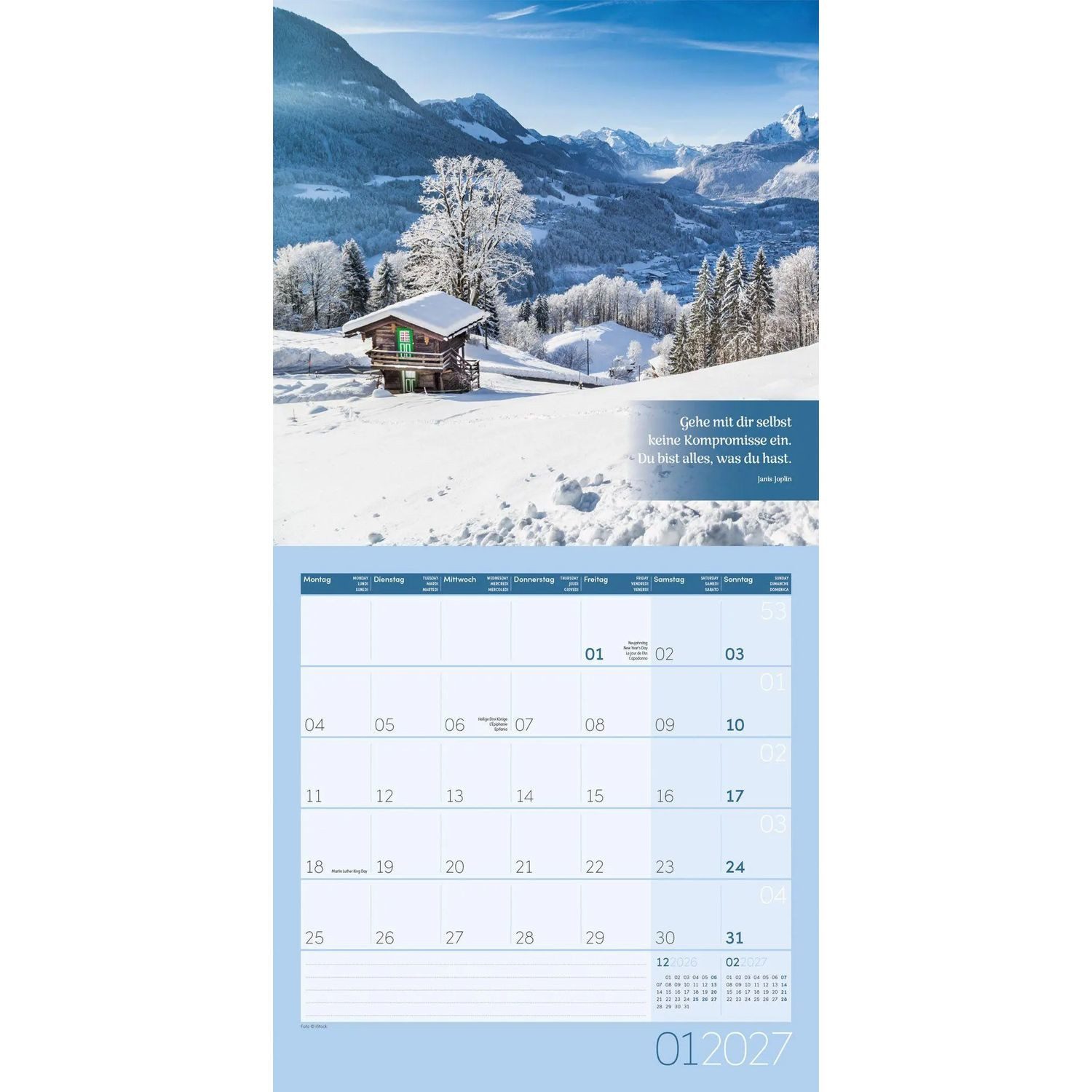 Ackermann Wandkalender Momente für Dich Kalender 2027 - 30x30 - Art12