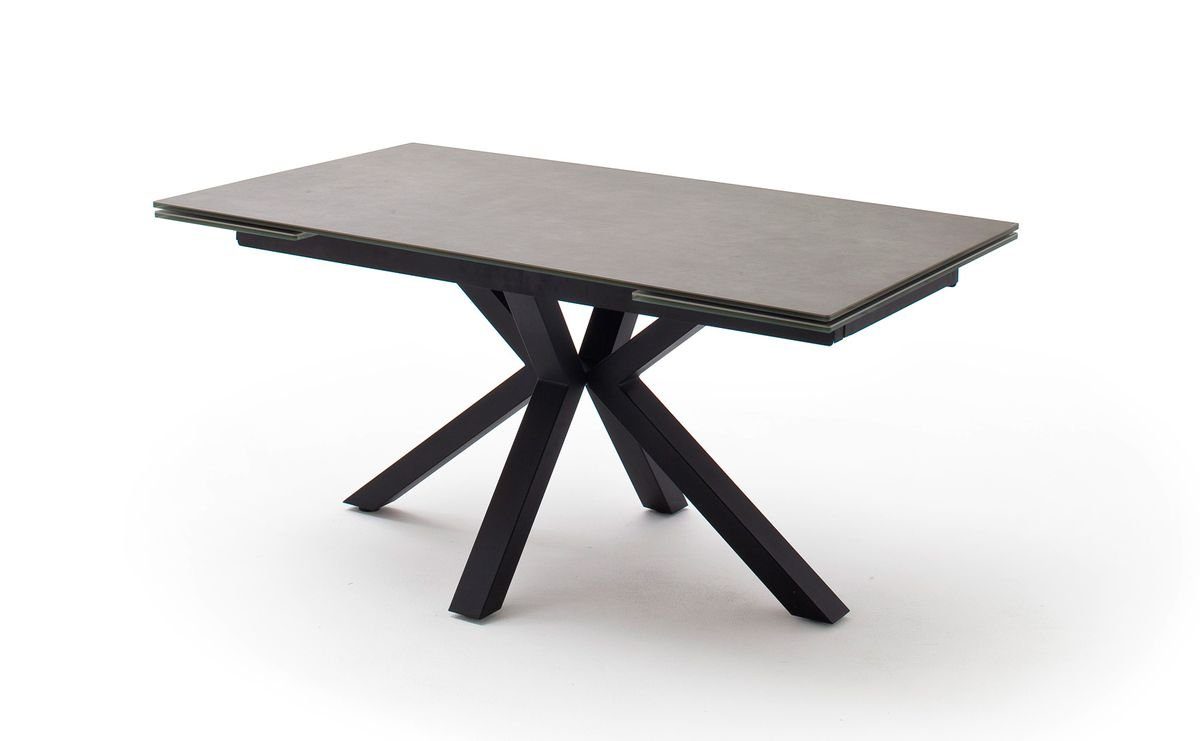 expendio Essgruppe Nathan, (komplette 4x 5-tlg), cm schwarz 2 anthrazit Keramik 160(240)x76x90 + Nele Tischgruppe, Spar-Set, Stühle