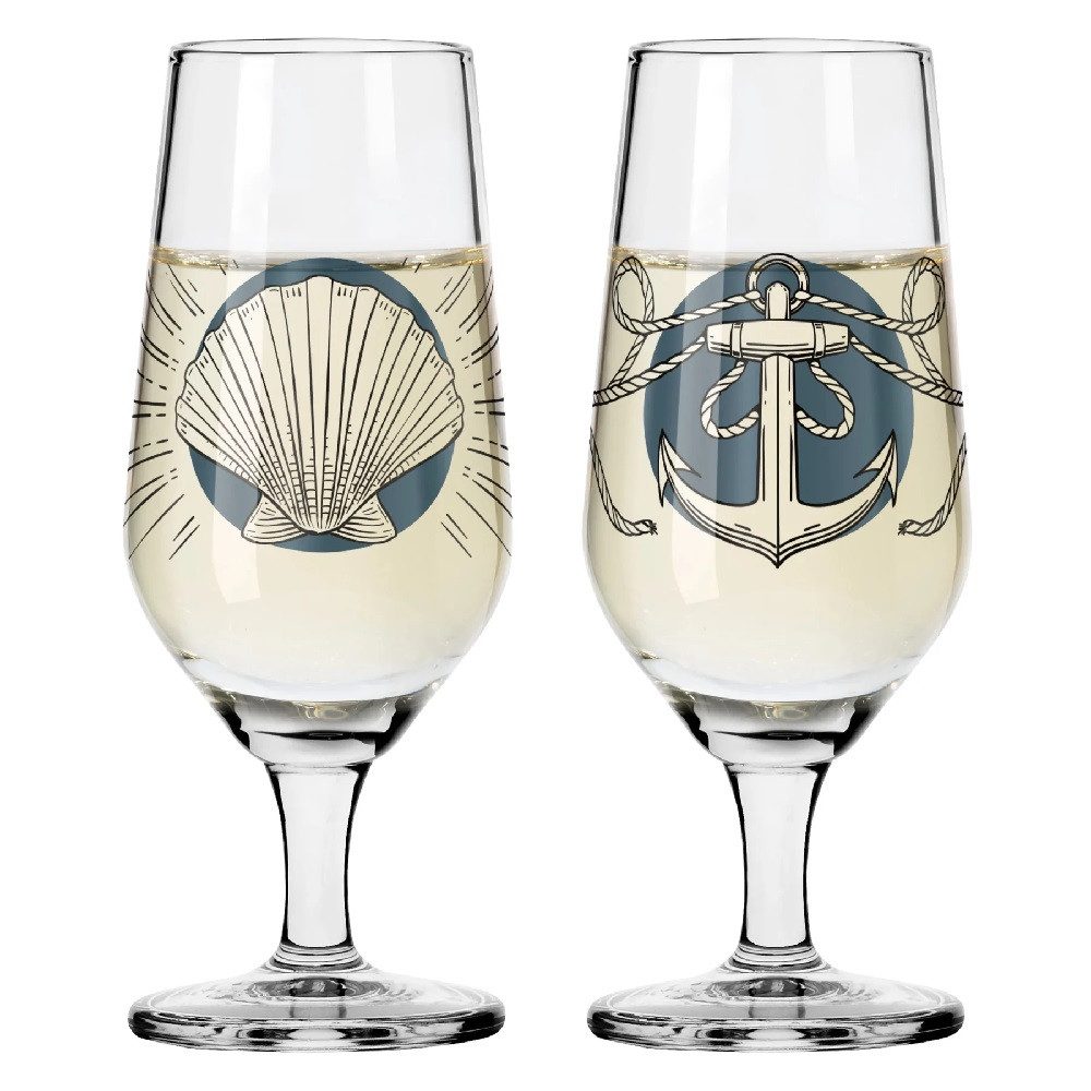 Schnapsglas Ritzenhoff Brauchzeit Schnaps 2er #1 #2 P. Harris F23
