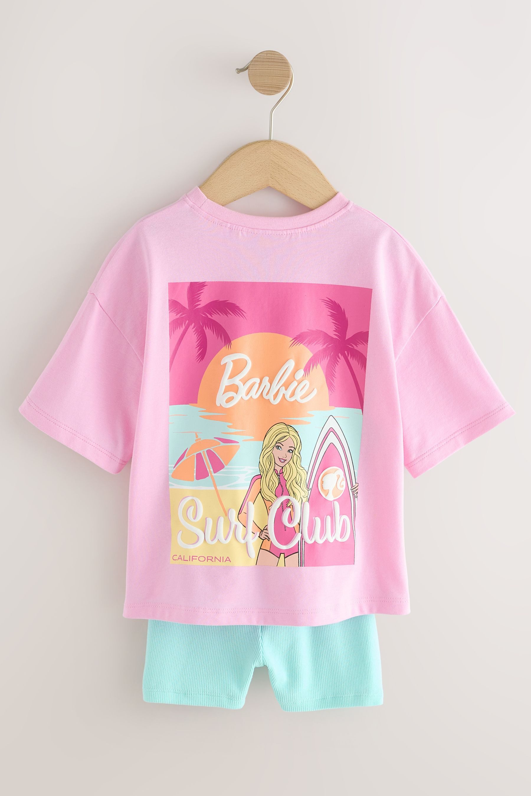 Next T-Shirt & Shorts Kurzarm-T-Shirt und Radlershorts im Set, Barbie (2-tlg)
