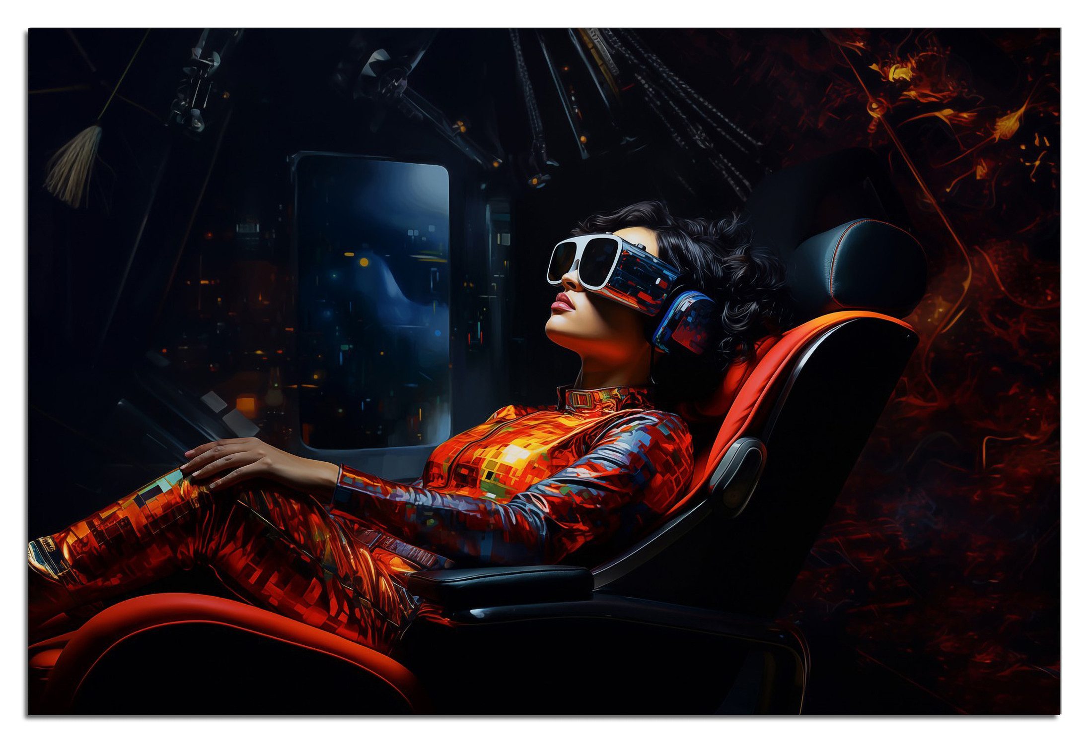 Wallario Glasbild, Virtuelle Dimensionen, in verschiedenen Ausführungen