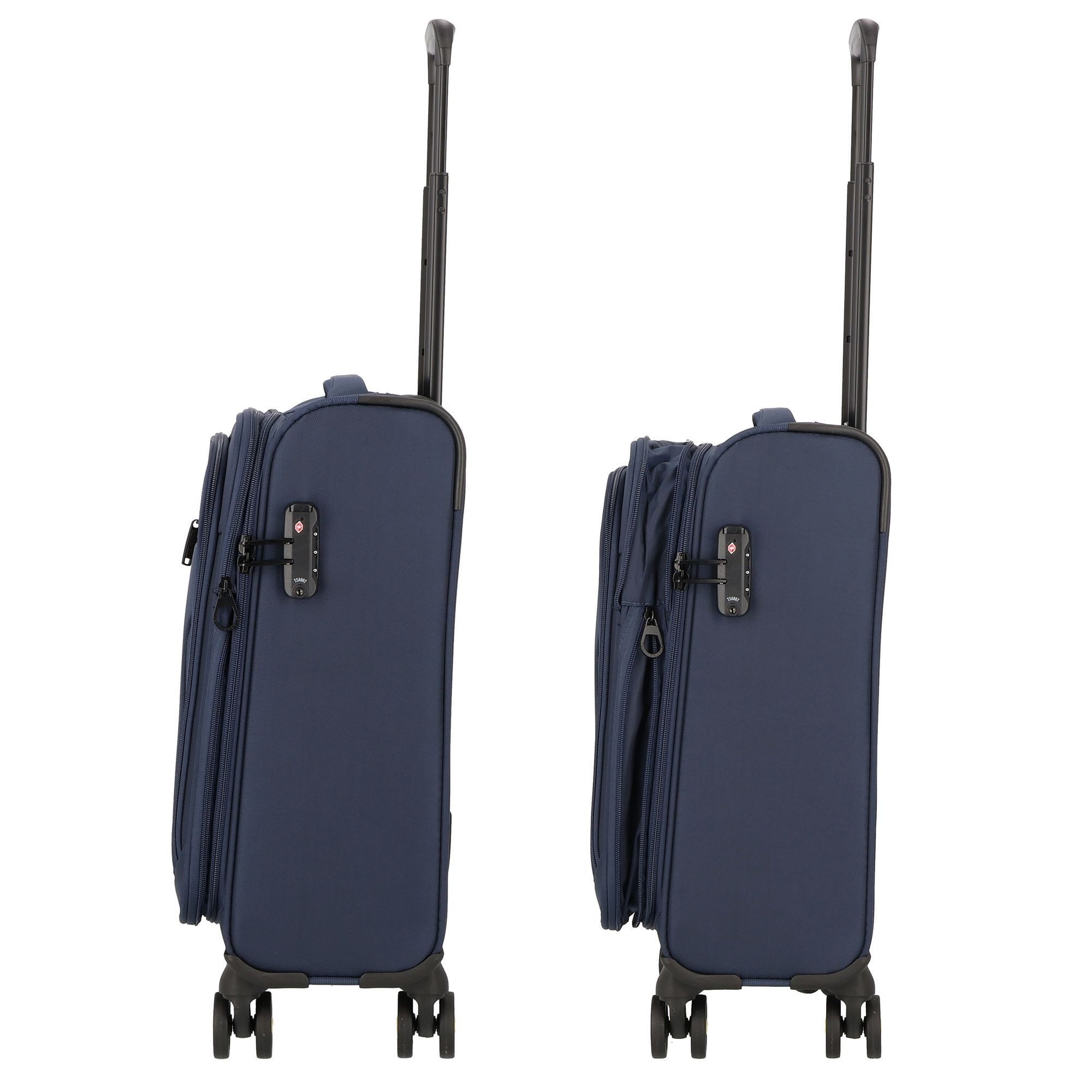 D&N Handgepäck-Trolley Travel Line, 4 Rollen, Nylon