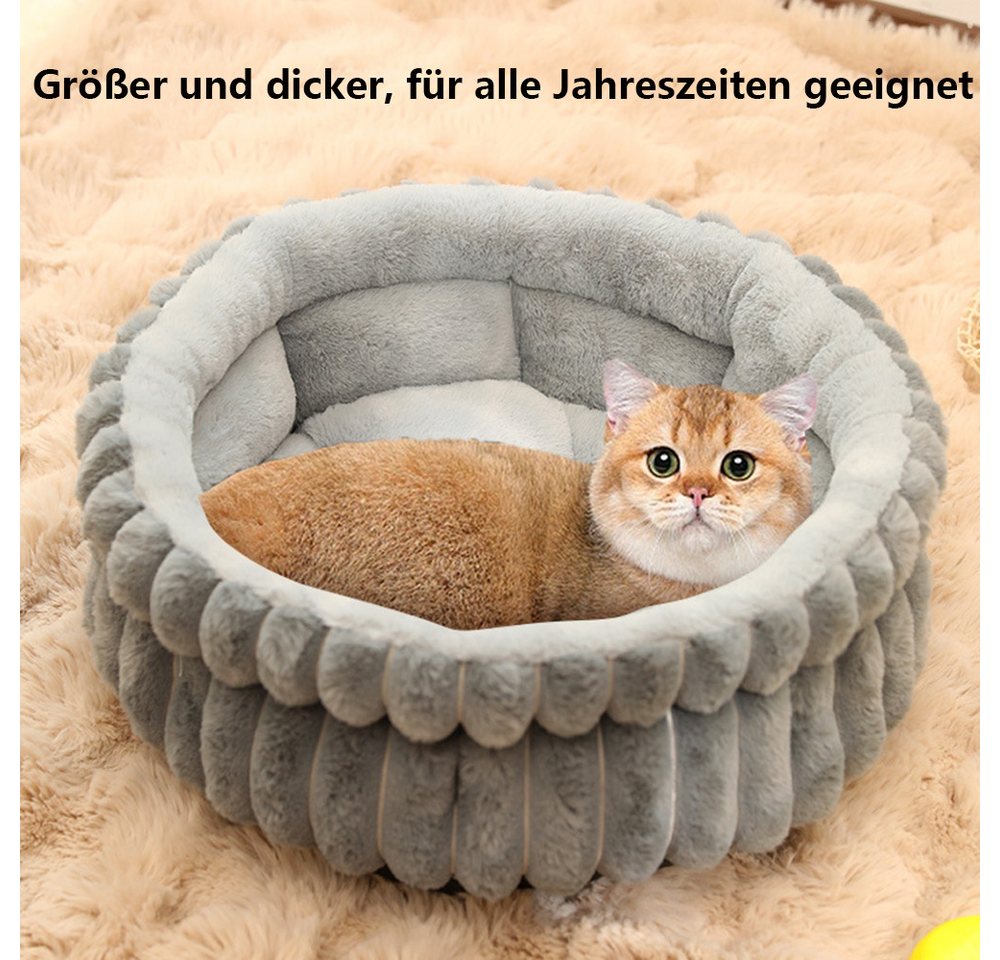 Thumbnail - Ledander Tierbett Tierbett Katzenbett , Plüschbett waschbares rundes Katzenbett für, superweiches Katzenbett aus Plüsch-...