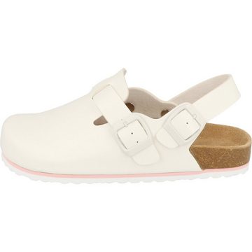 SUPERSOFT 276-132 Damen Schuhe Clogs EVA Pantoletten Weiß Arzthelfer Ärzte Clog Schnalle, Gepolstert