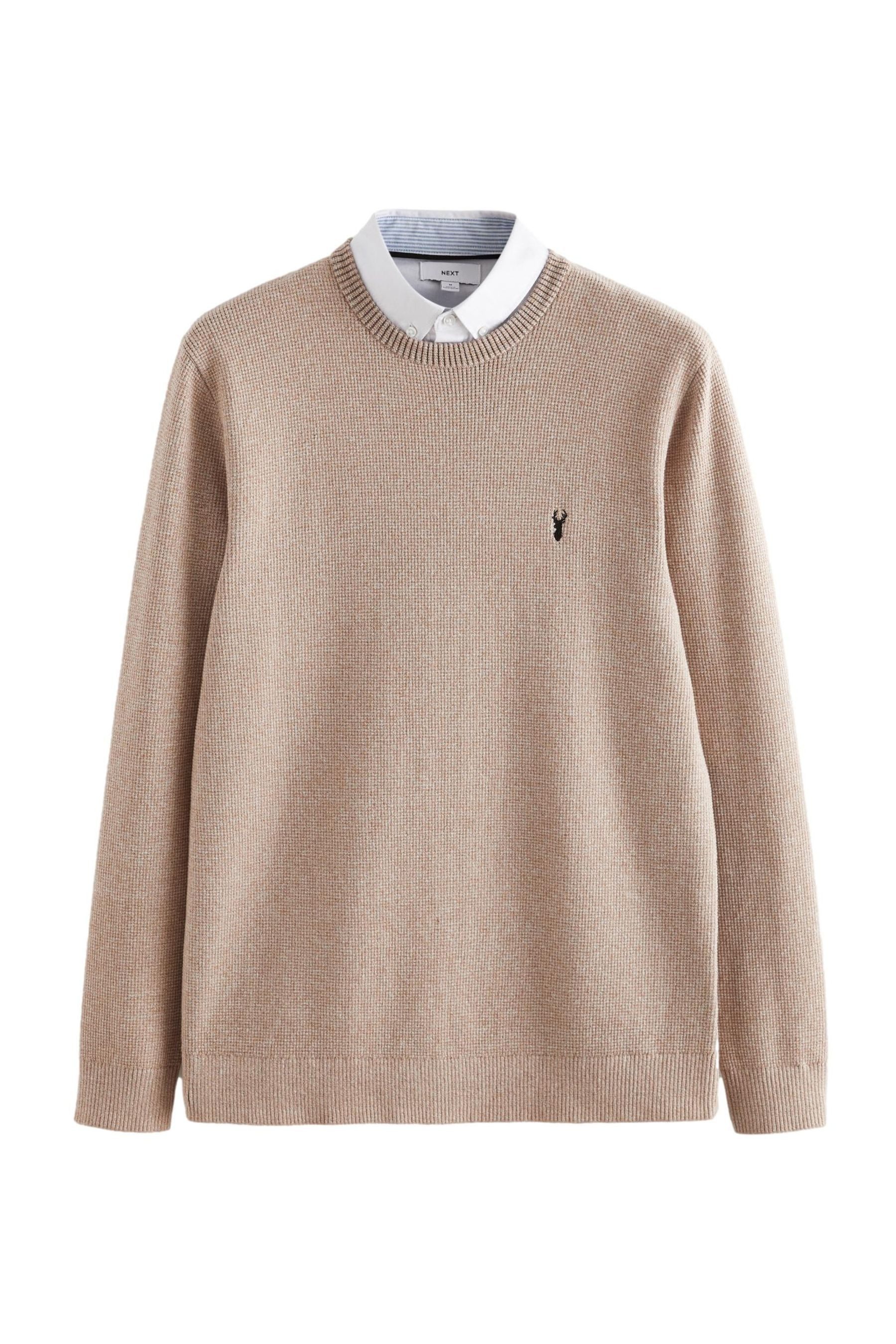 2-in-1-Pullover Oxford-Pullover mit angedeutetem Hemd