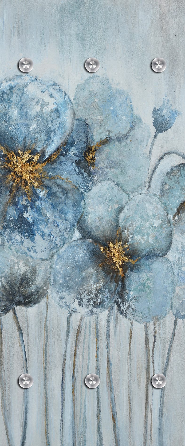 queence Garderobenpaneel Wandgarderobe mit Motiv Mohnblume inkl. Edelstahlhaken (1 St), HD Premium Druck auf Acrylglas