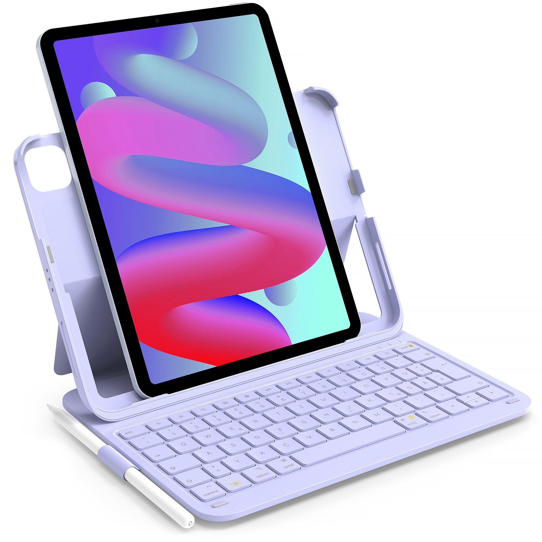 Inateck Ultraleichte Tastatur Hülle für iPad 10th, iPad Air 6/5/4, iPad Pro 11 iPad-Tastatur (Hoch-/Querformat Verwenden, mit Stifthalter)