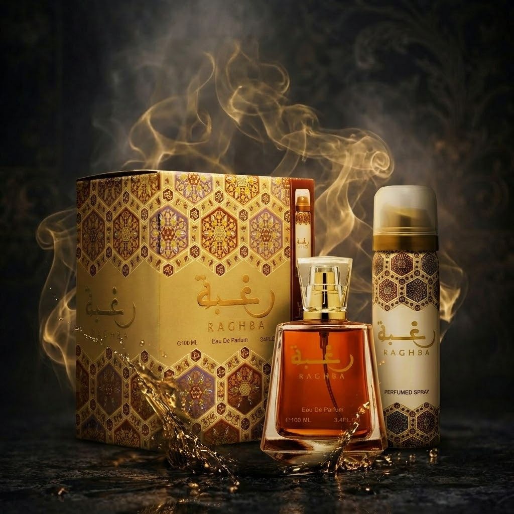 Lattafa Duft-Set Lattafa Raghba Luxus Geschenkset, Eau de Parfum 100 ml + Spray