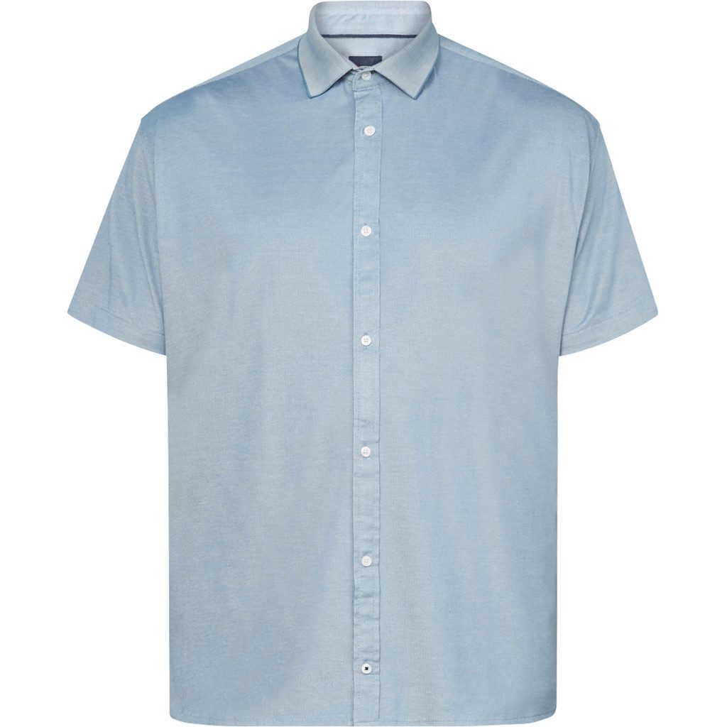 Poloshirt Pique Shirt Melange SS Dunkelblau