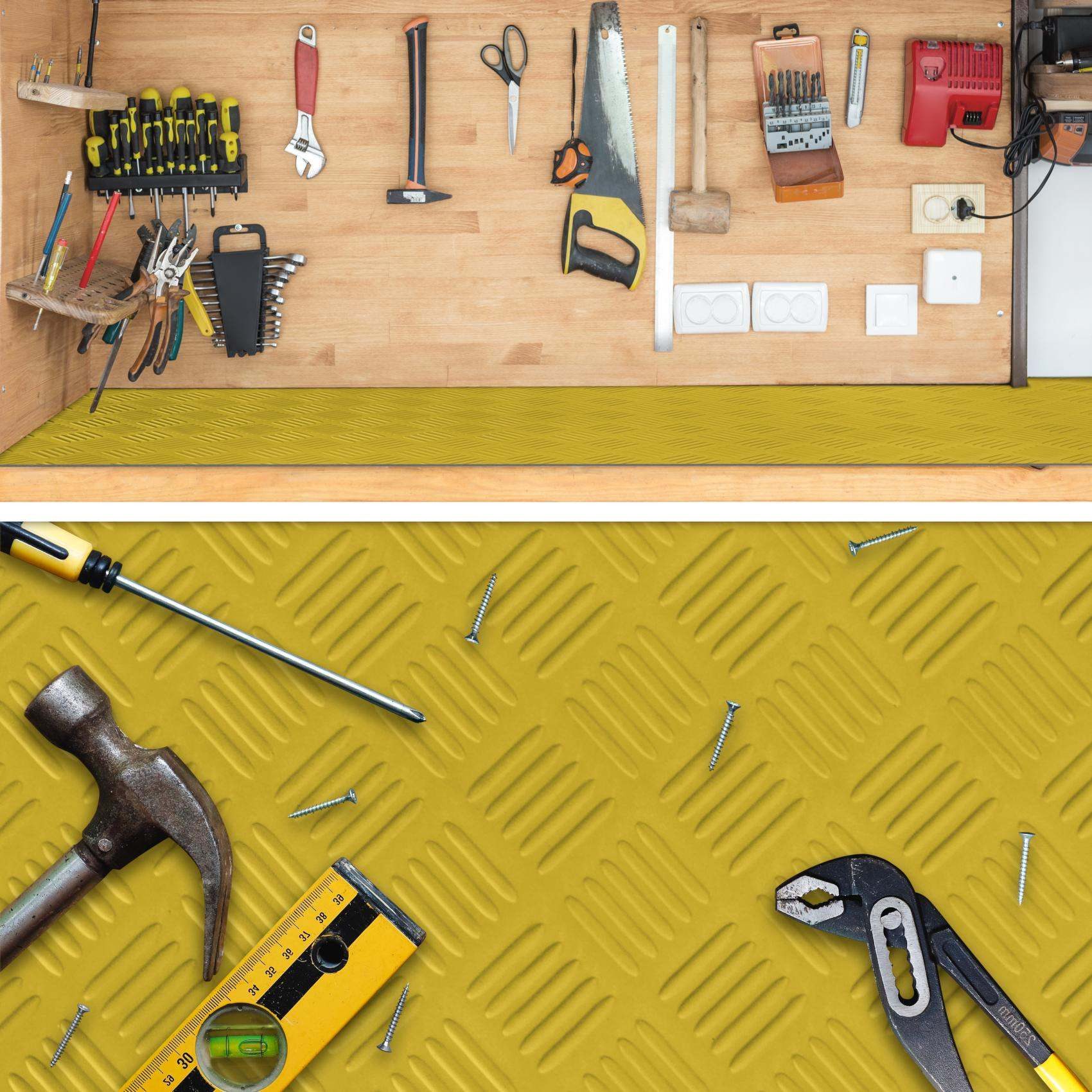 ANRO Gummimatte Riffelblech Premium Gummi TPE Bodenmatte Bodenbelag Antirutschmatte, Einzelstück, 1-St., Ein Zuschnitt nach Ihrer Auswahl, Riffelblechoptik - geprägt