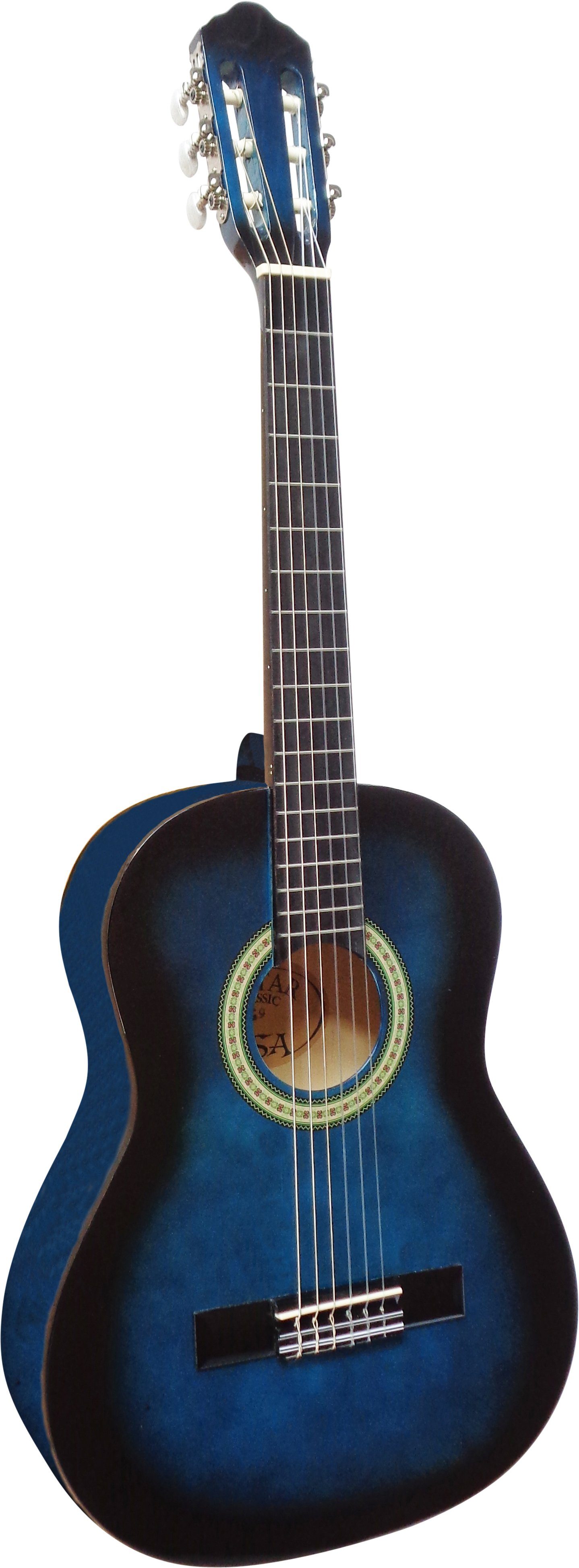 MSA Akustikgitarre J, Konzertgitarre Junior im Set mit Tasche, Band, Nylonsaiten, 3x Pleks