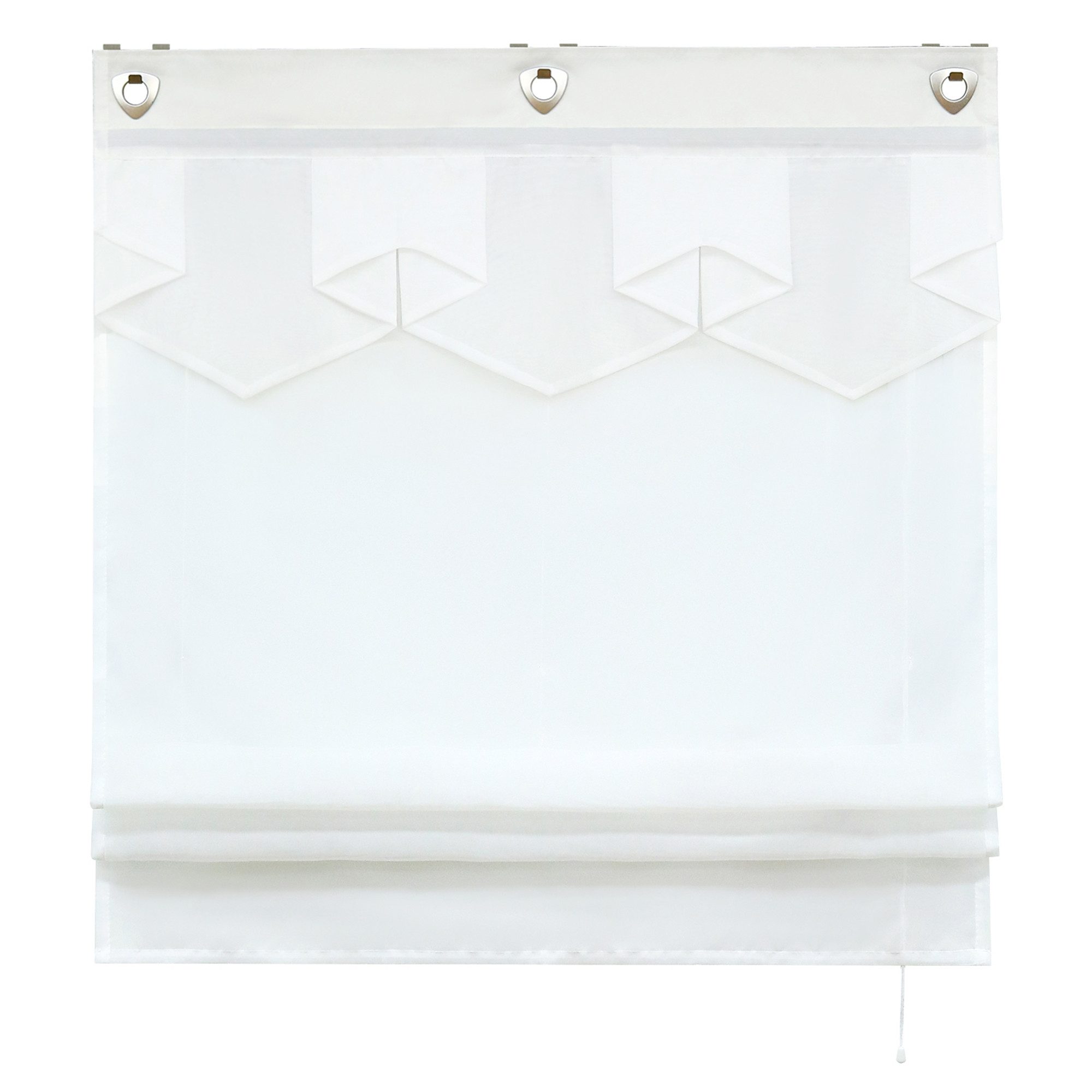 Delien Raffrollo Anita, mit Hakenaufhängung, Voile mit farbigem Abschluss günstig online kaufen