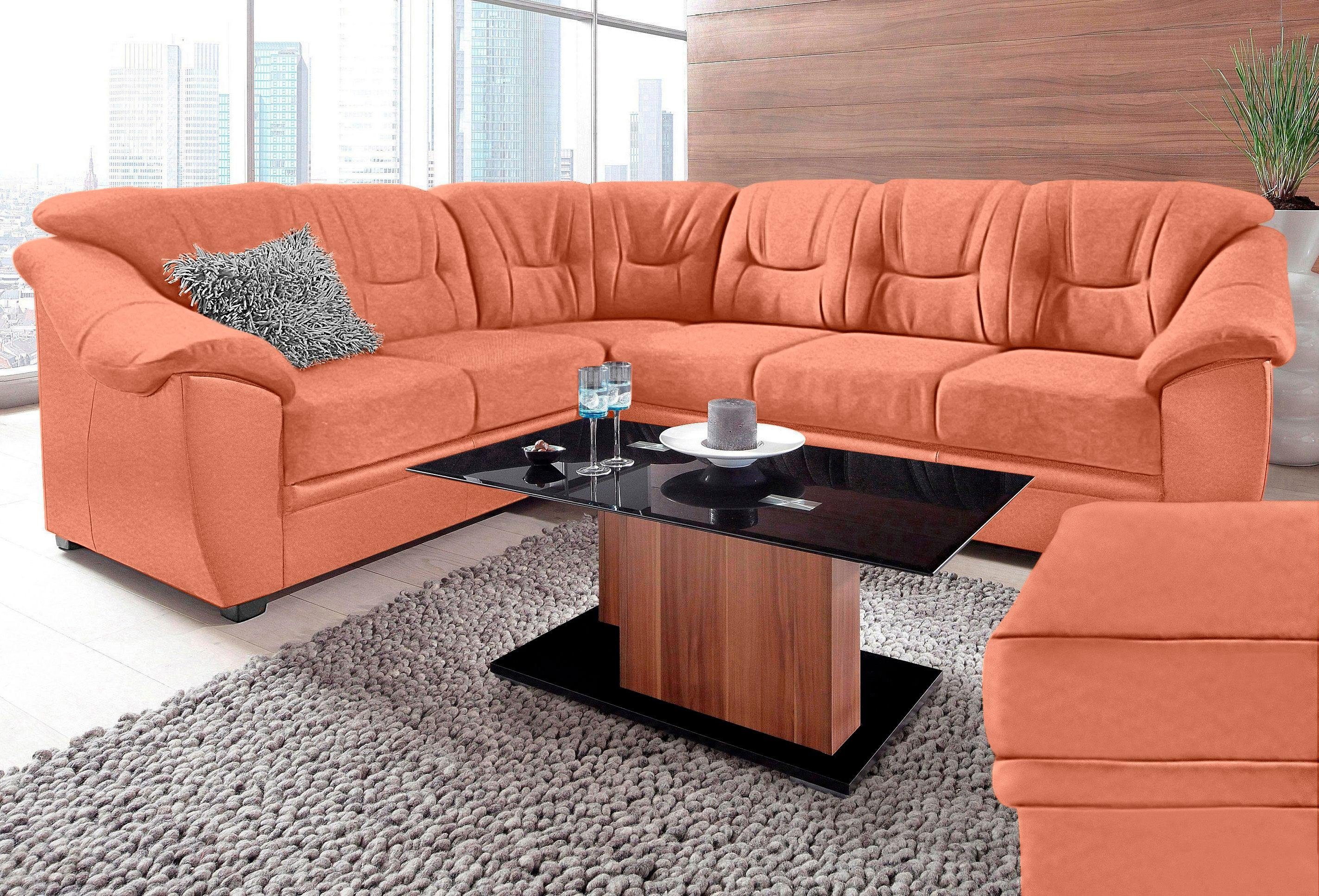 sit&more Ecksofa Savona L-Form, B: 262 cm, optional Bettfunktion, Federkern