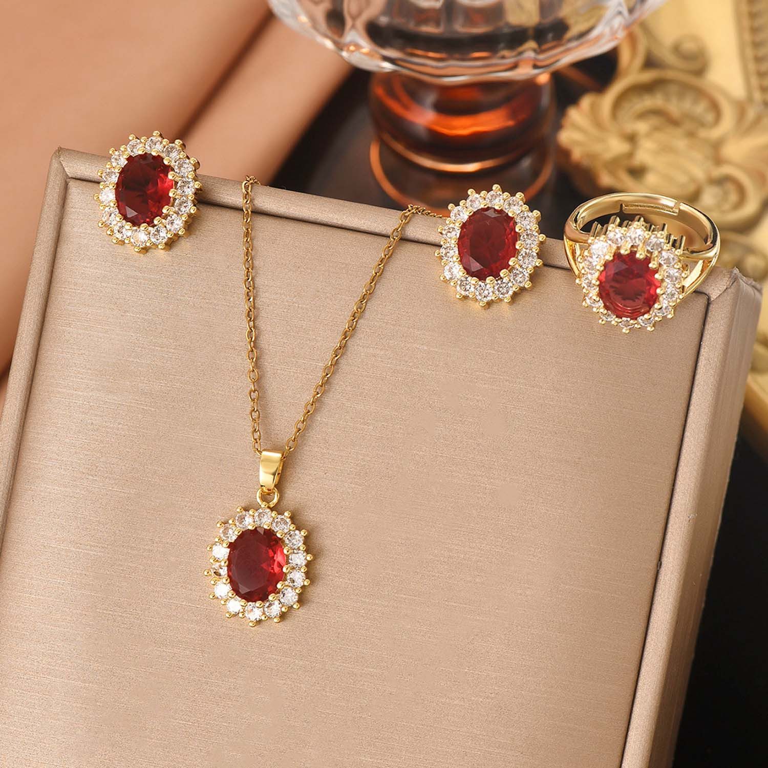 trends for living Schmuckset Vintage Ring Ohrring und Halskettenset hochwer günstig online kaufen