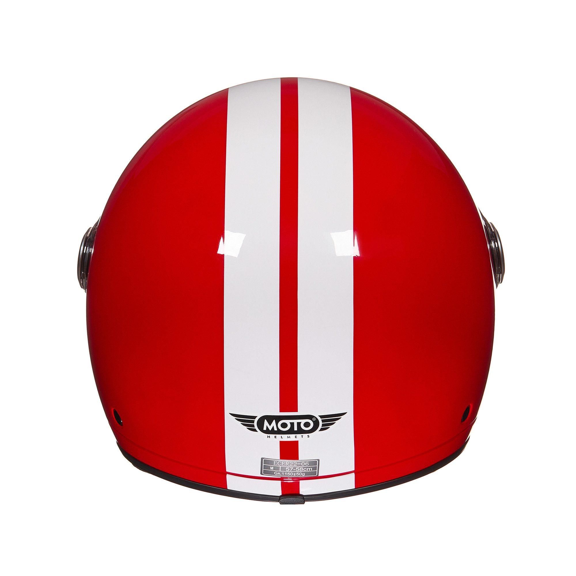 MOTO HELMETS Motorradhelm Jethelm Motorradhelm, Helm für Motorrad & Roller, Schnellverschluss, Sonnenvisier, nur 1050g – Bild 5 von 5