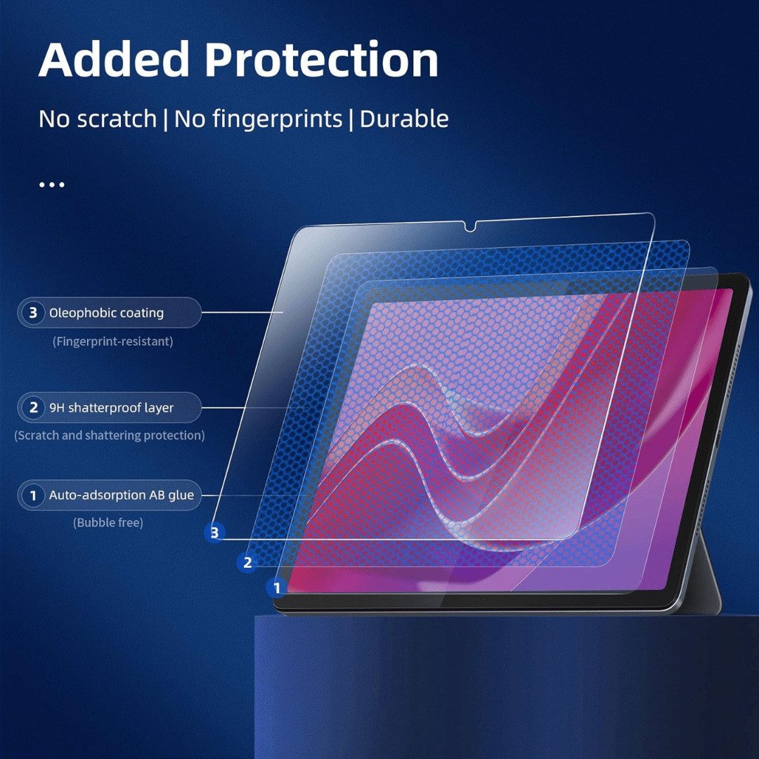 SmartUP Displayschutzglas 2X Schutzglas für Lenovo Tab M11 Panzerfolie Display Full Screen 9H für Lenovo Tab M11 – Bild 5 von 5