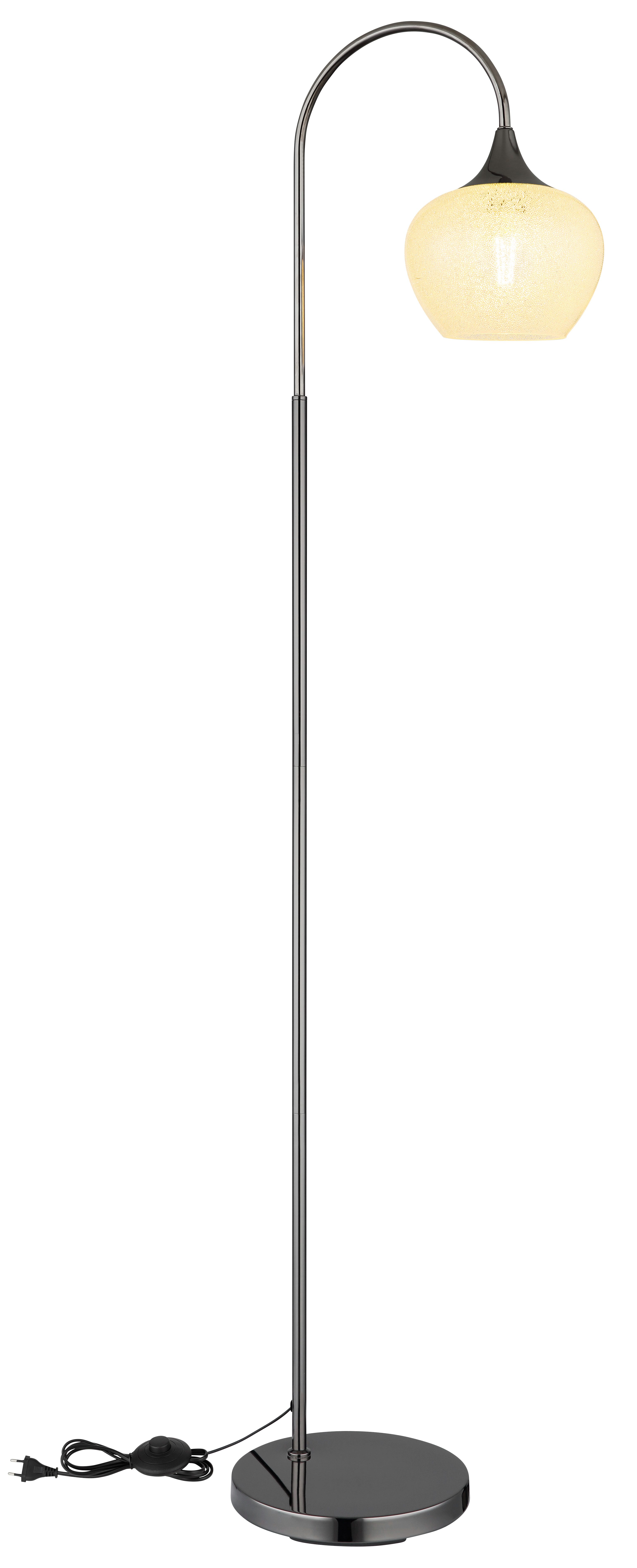 GLOBO LIGHTING Stehlampe MAXY, ohne Leuchtmittel, Stehleuchte/Glas klar/Acrylkristalle/Wohnzimmer/Schlafzimmer