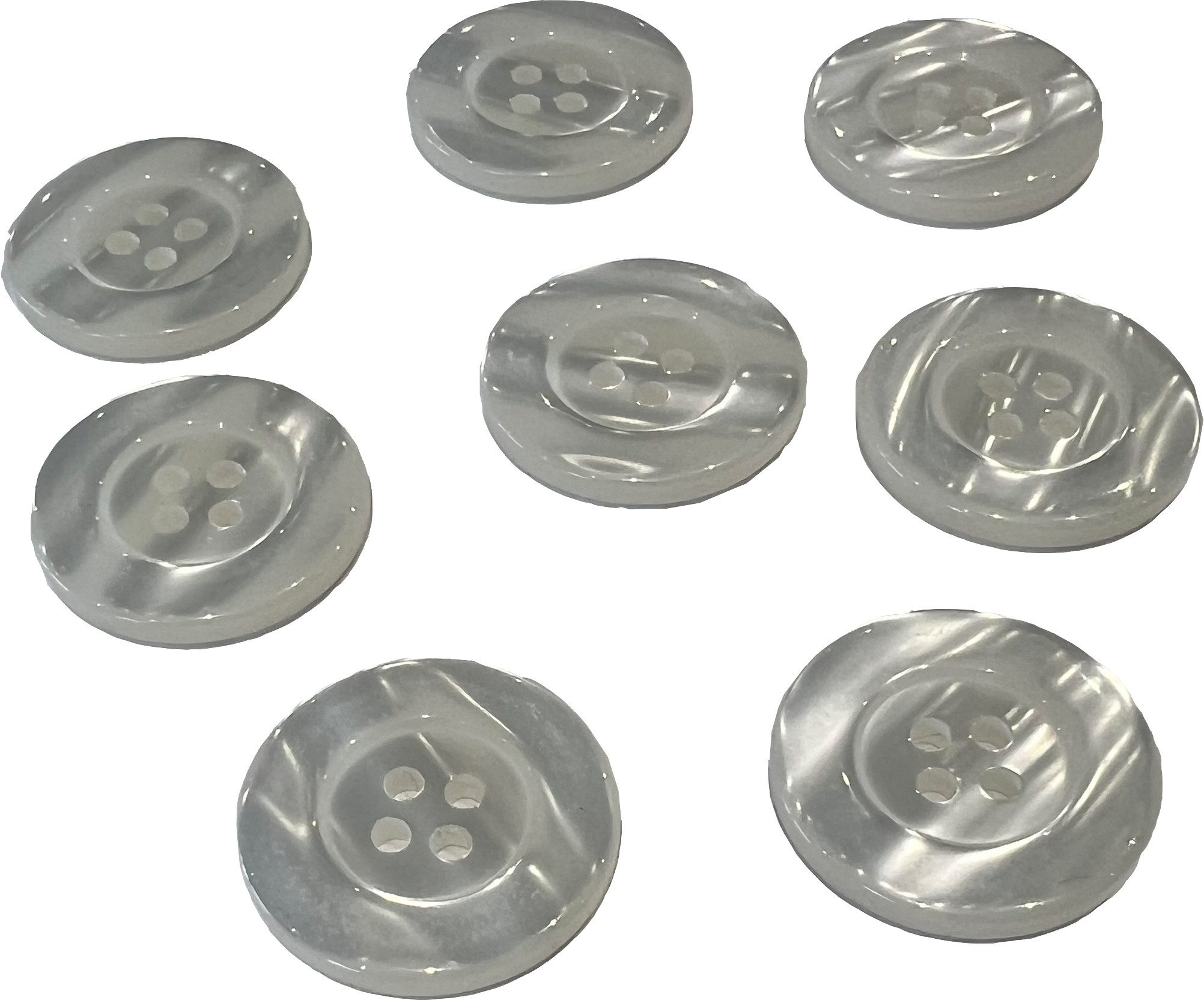 JOB Knopf Zunftwestenknöpfe Perlmutt 8er Set Ø 25,4 mm waschbeständig