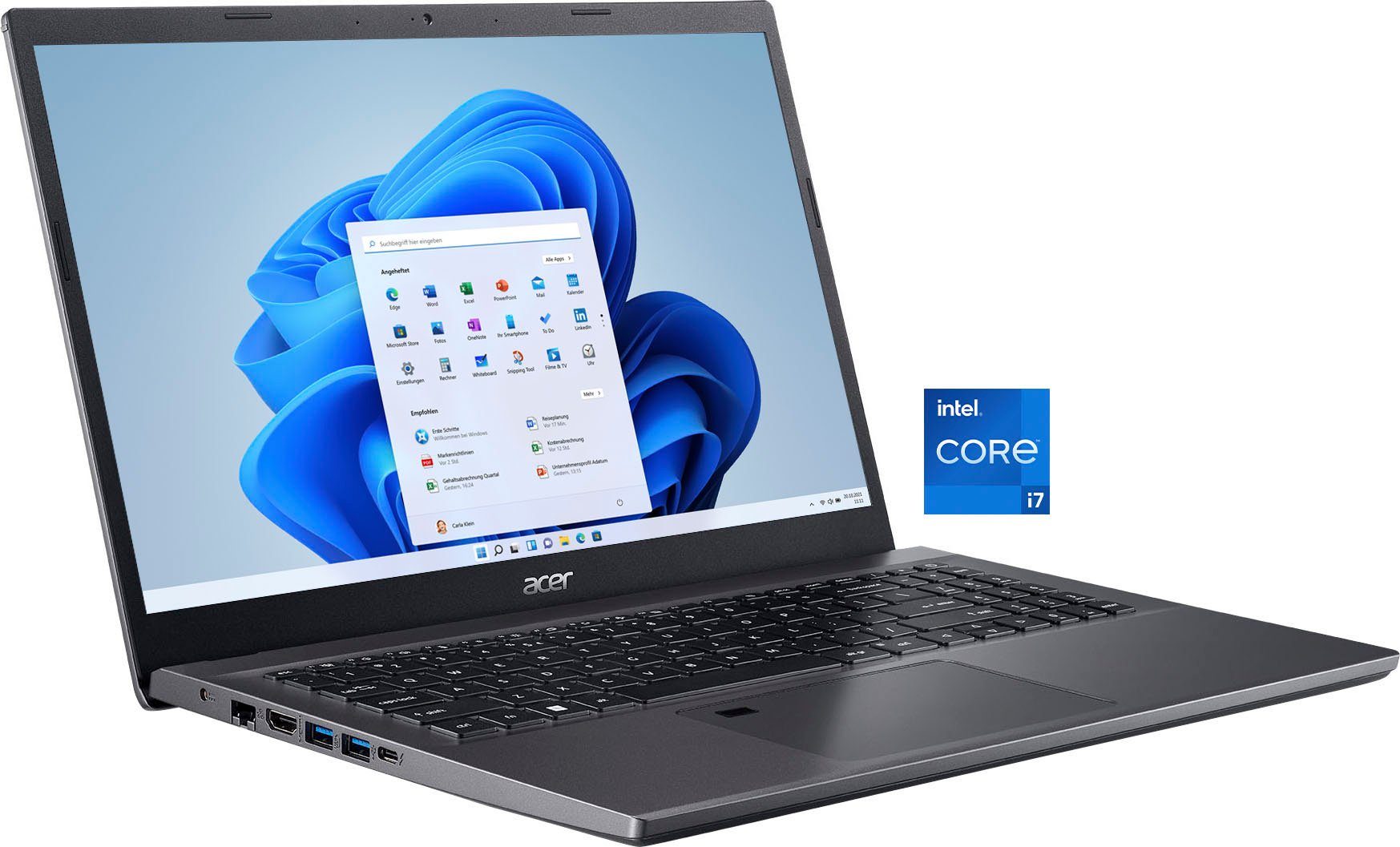 Intel Core Acer (39,6 Iris cm/15,6 1260P, SSD) Graphics, A515-57G-782L Zoll, i7 512 GB Notebook Xe