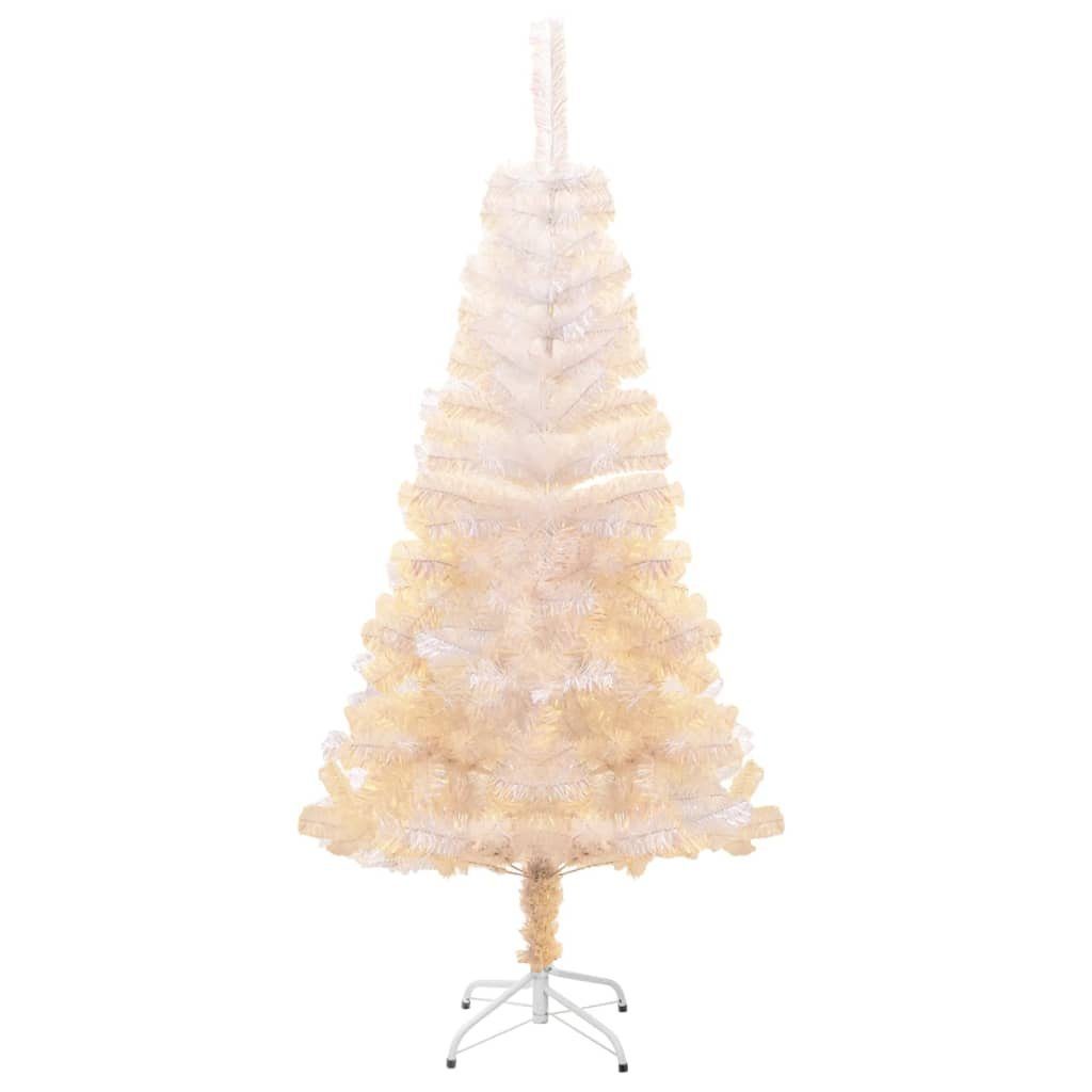 cm Spitzen Weihnachtsbaum 120 Schillernde furnicato Weiß PVC Künstlicher