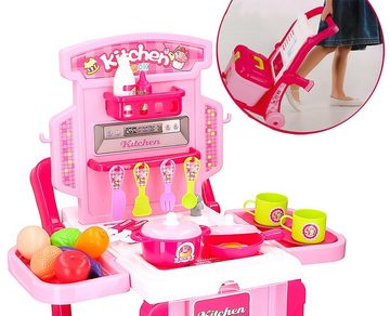 Bubble-Store Spielküche für Kinder Kunststoff, Kinderküche Küchenspielset, Spielküche mit Herd und Waschbecken