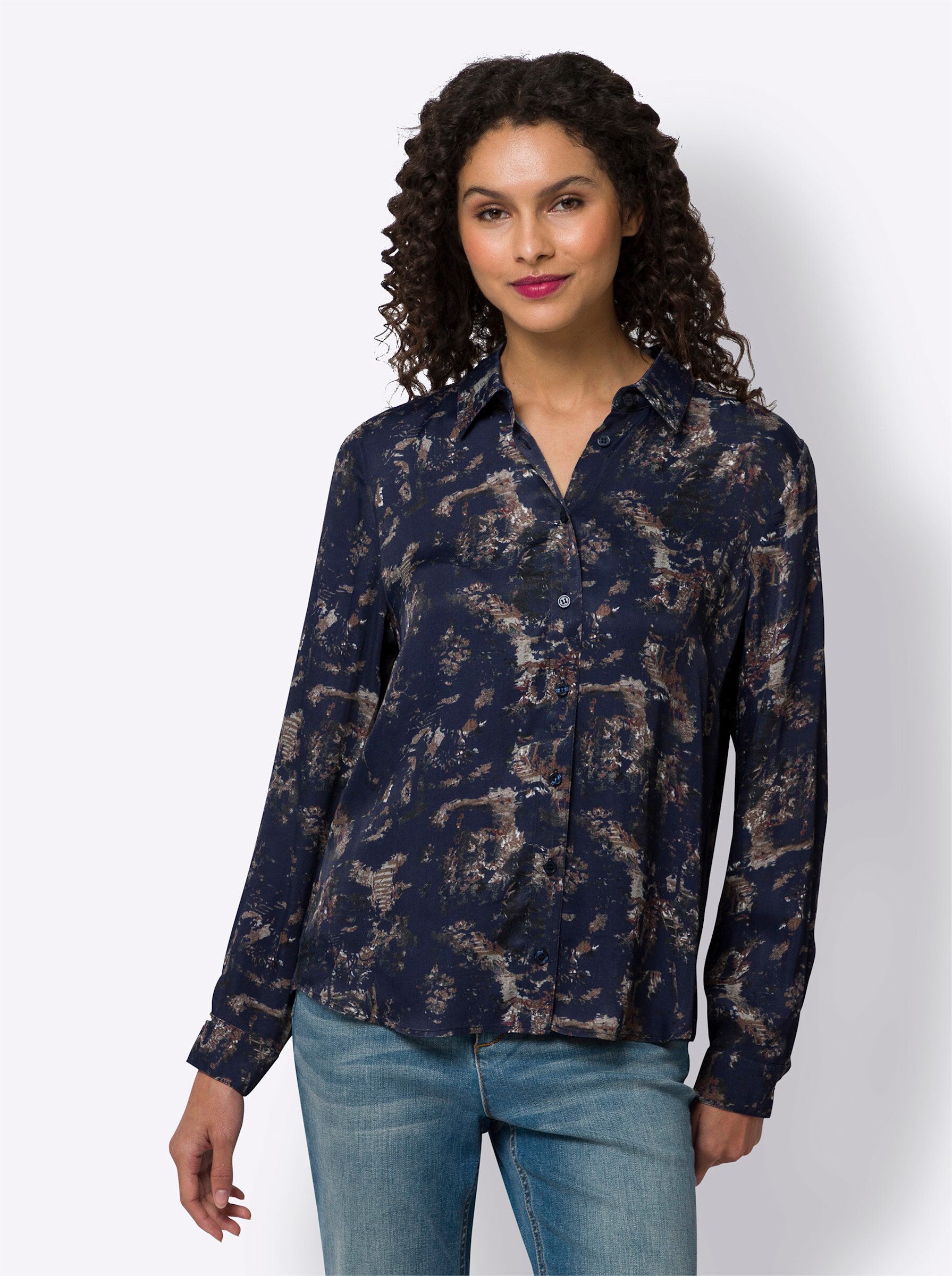 Klassische Bluse Satinbluse