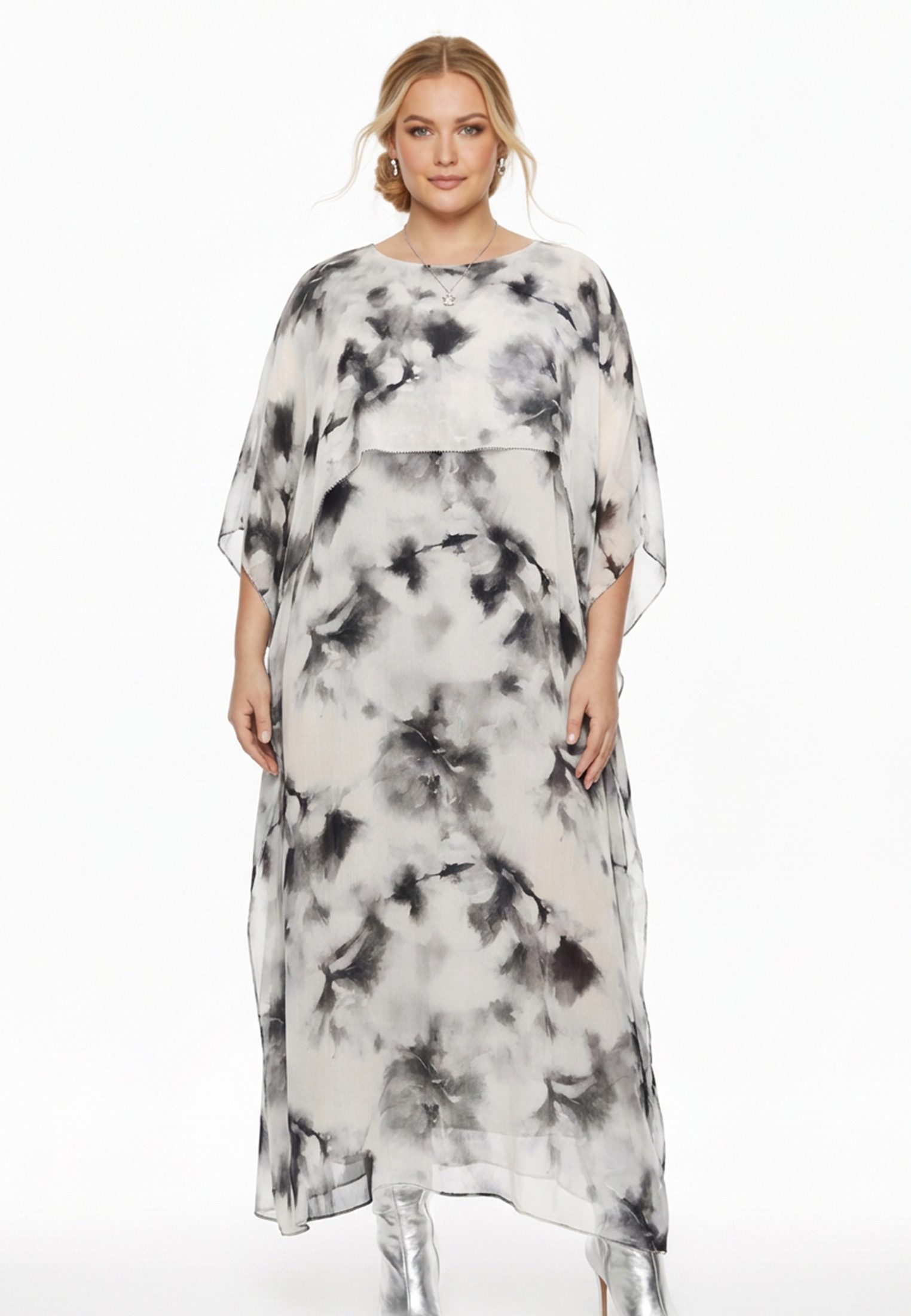 A-Linien-Kleid Damen Kleid mit Langarm