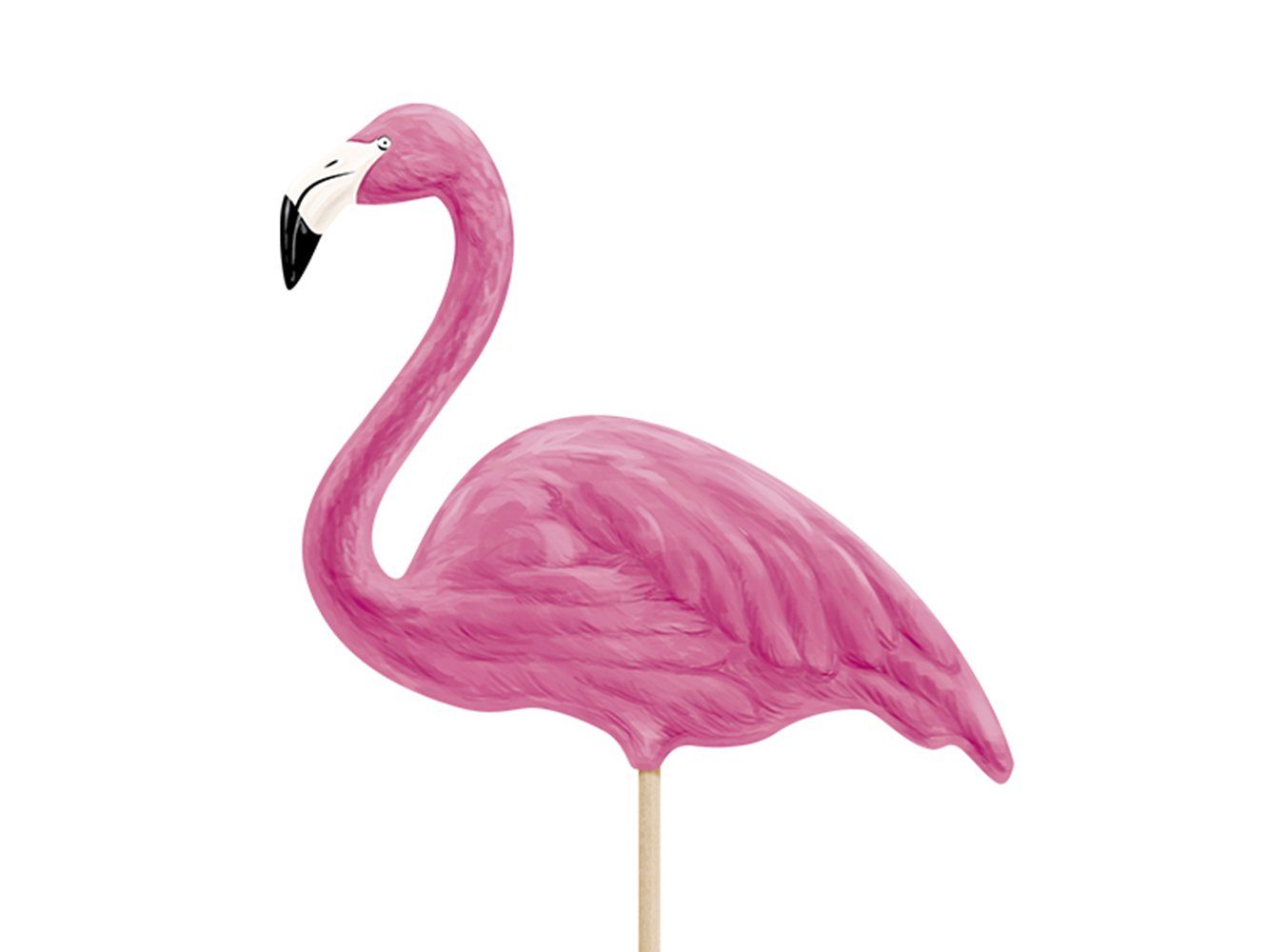 partydeco Tortenstecker, Cake Topper Aloha-Flamingos 15-23,5cm pink 6er Set
