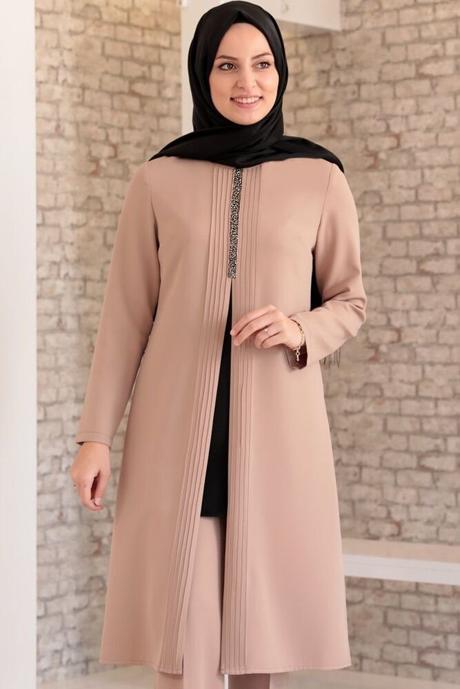 fashionshowcase Anzug Damen Zweiteiler - Gerippte Longtunika mit Hose - Mod günstig online kaufen