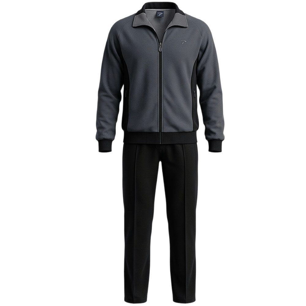 Herbold Sportswear Trainingsanzug Herren Freizeitanzug Hausanzug (2-tlg), mit Reißverschlussjacke und Biesenhose