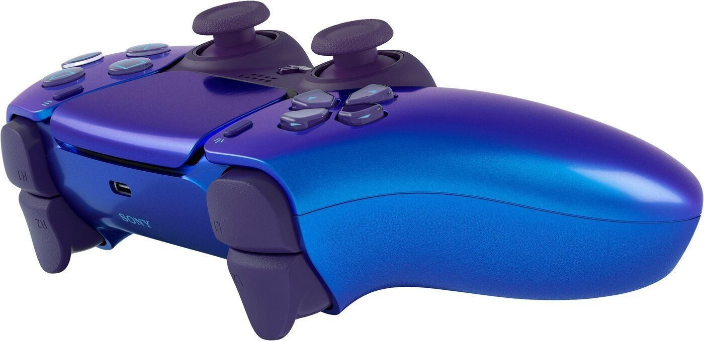 Playstation PS5 DualSense Wireless Chroma Indigo + SA DualSense Wireless-Controller (inkl. 2x Stickabdeckung/Schutz (Farbe zufällig)