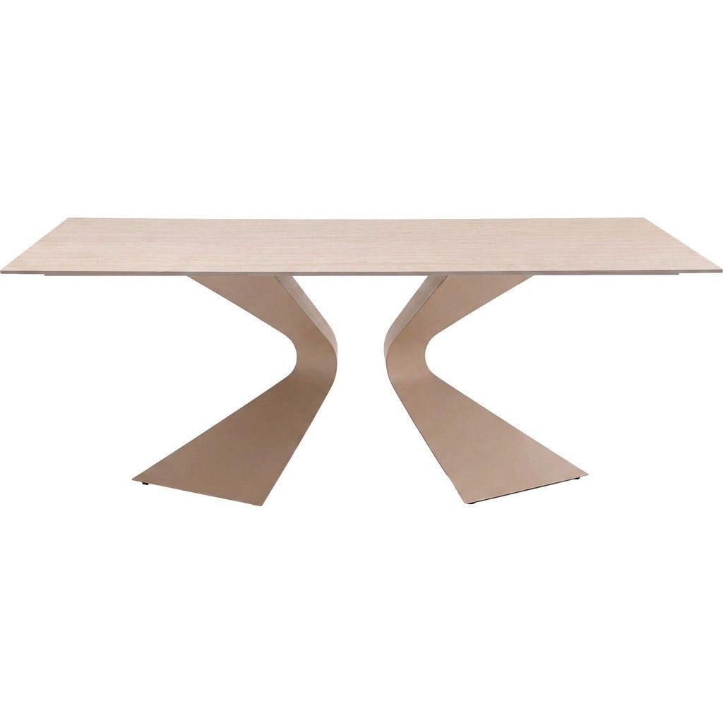 Kare Design Esstisch Gloria, Travertin-Optik, 200x100 cm