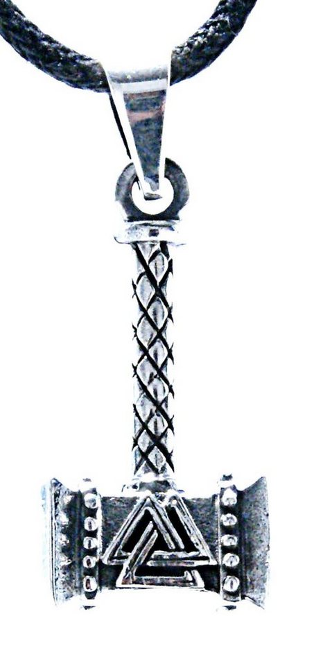 Anhänger Kette Edelstahl Thorshammer Mjölnir Königskette Thor's Hammer Halskette