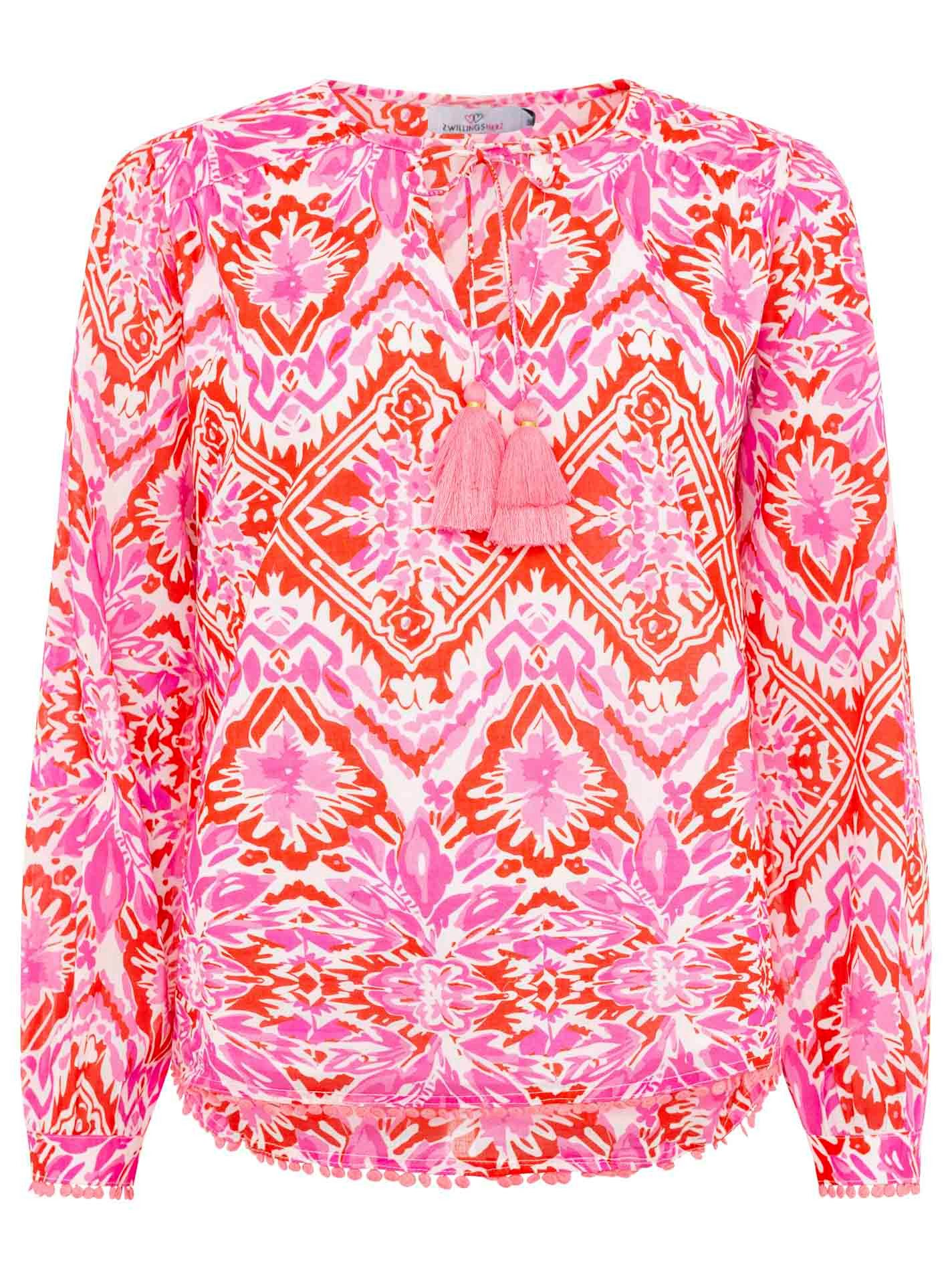 Zwillingsherz Shirtbluse "Tröpfchen" mit auffallendem Muster, günstig online kaufen
